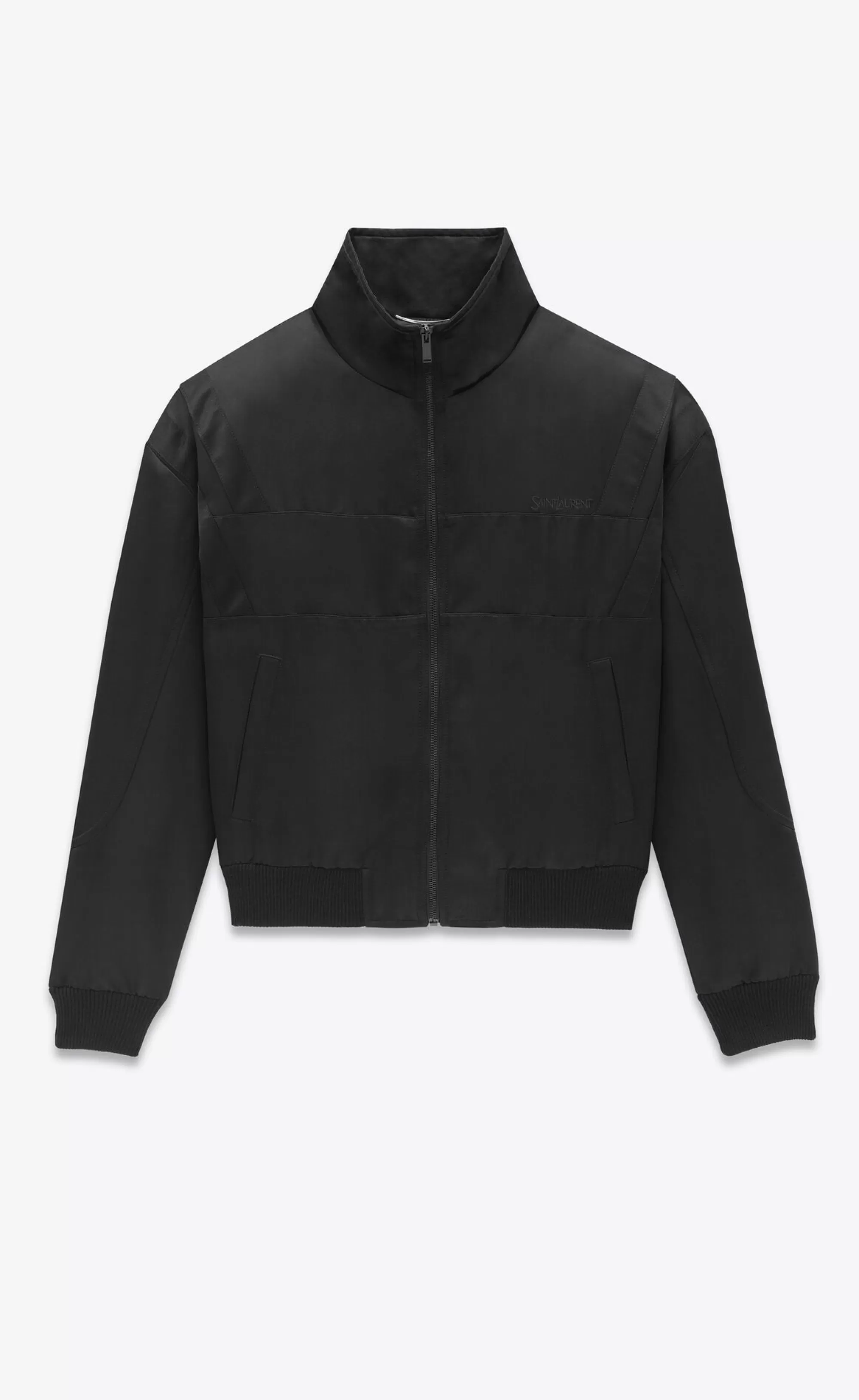 Saint Laurent ALL READY TO WEAR | OUTERWEAR^ Teddy Jacket In Satin | | YSL.com