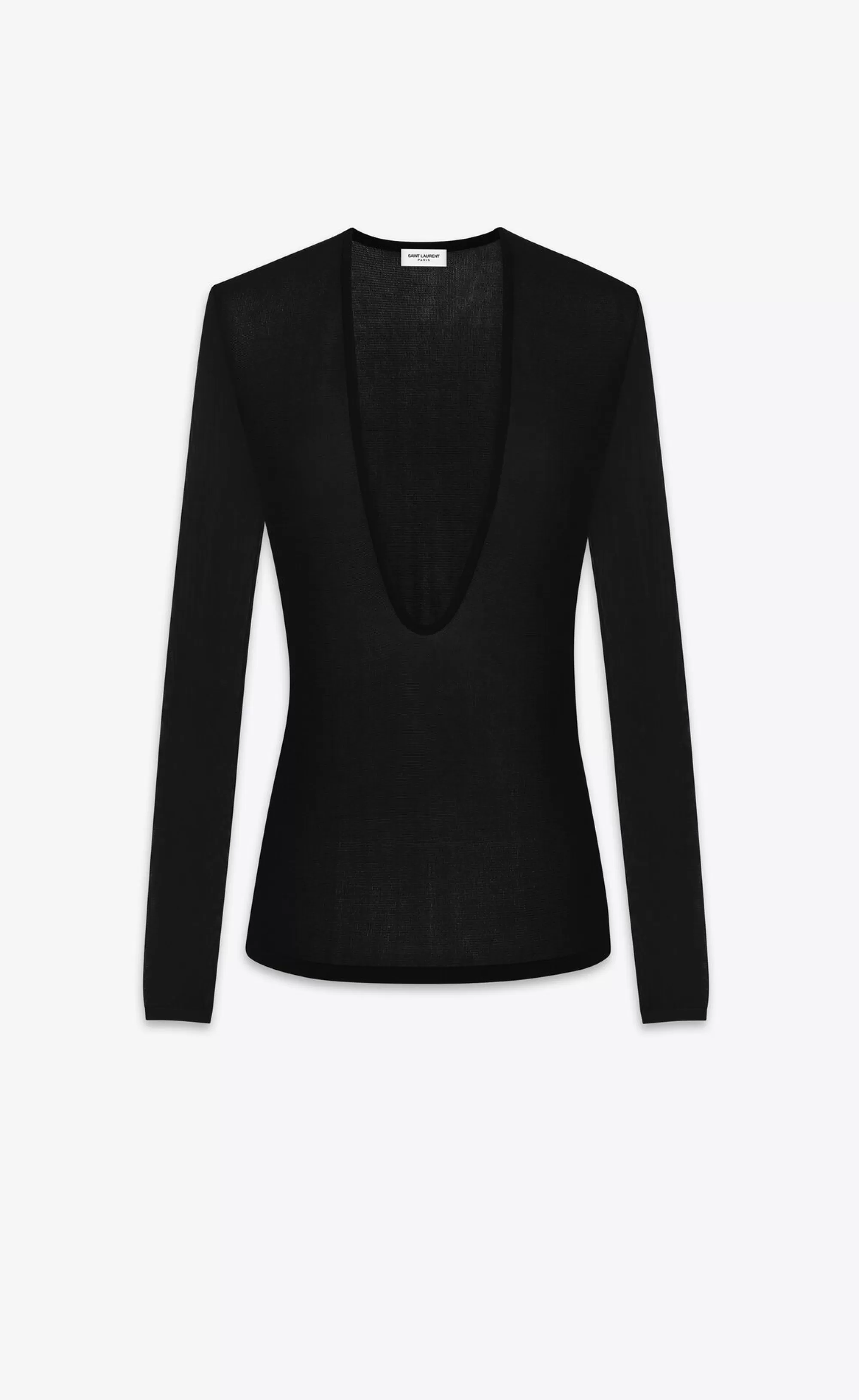 Women Saint Laurent KNITWEAR^Scoop-neck Sweater In Knit | | YSL.com