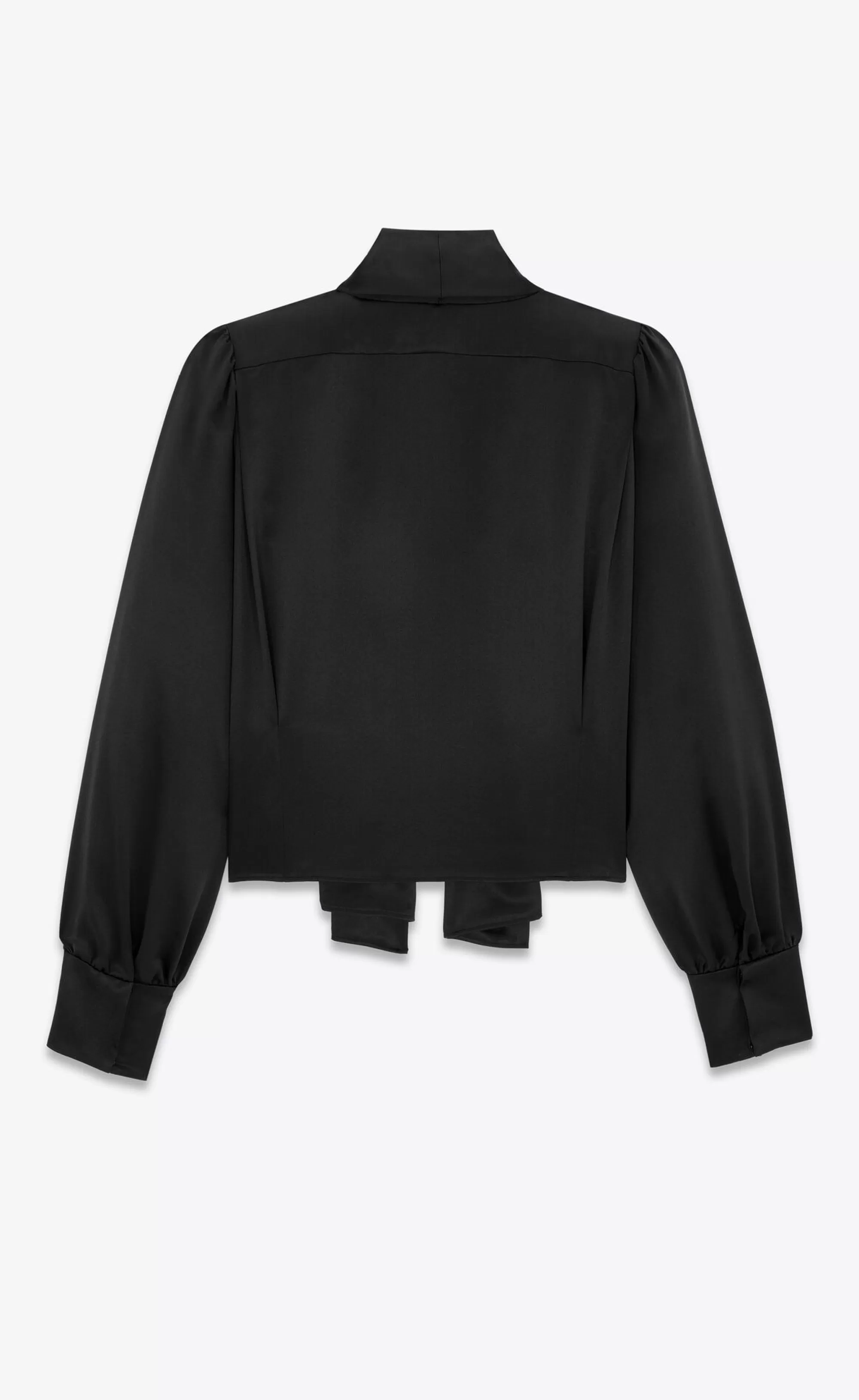 Saint Laurent ALL READY TO WEAR^Shawl Blouse In Silk Satin Crepe | | YSL.com