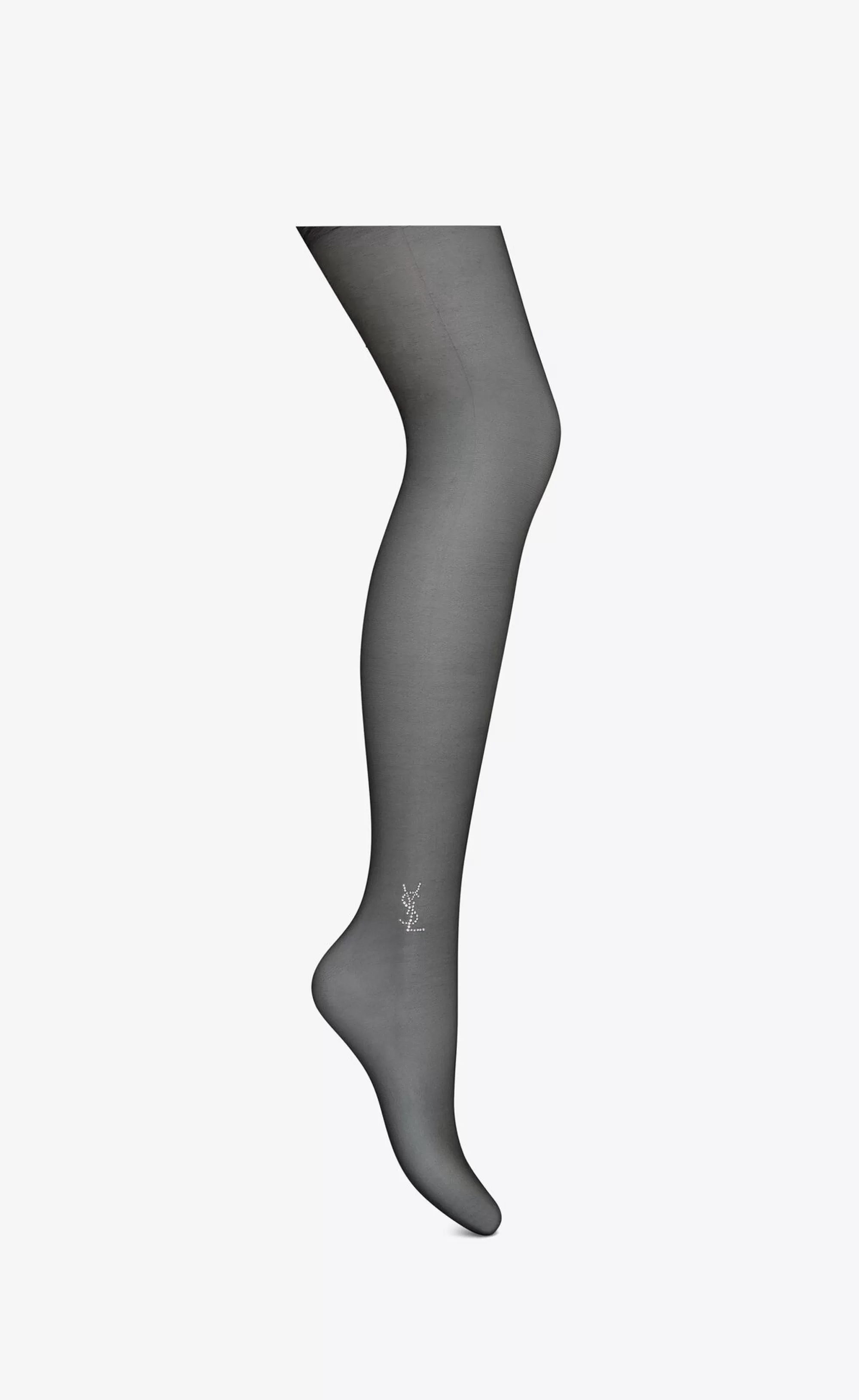 Women Saint Laurent LINGERIE AND SWIMWEAR^Sheer Black CASSANDRE Tights | | YSL.com