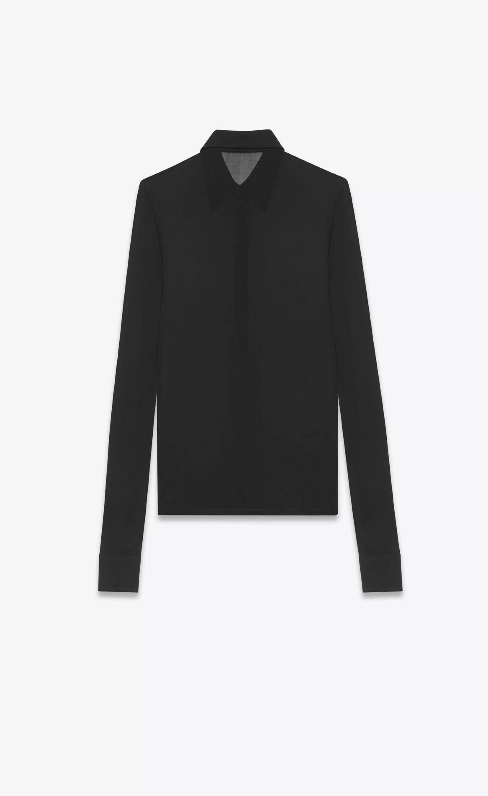 Women Saint Laurent KNITWEAR^Shirt In Crepe Jersey | | YSL.com