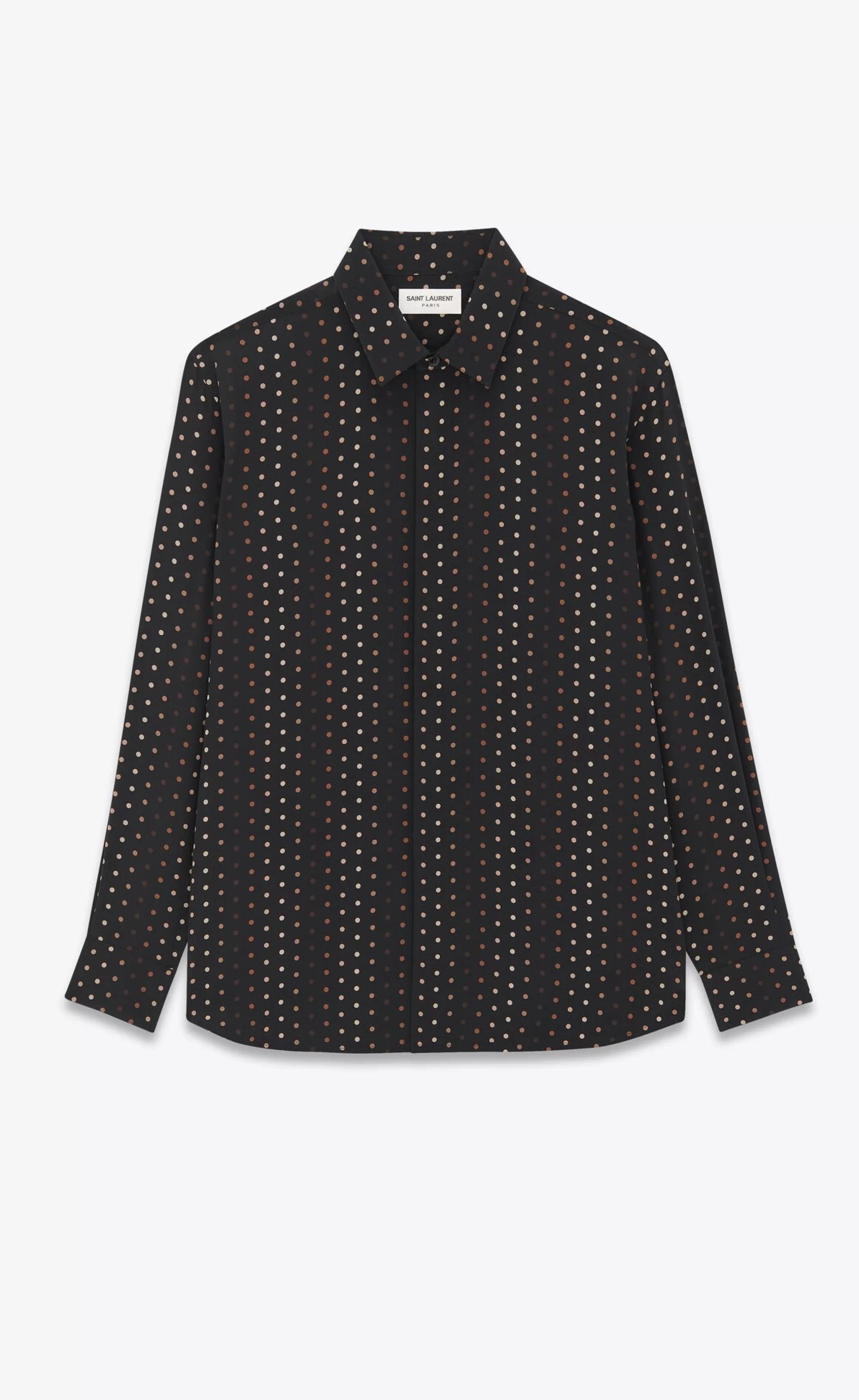 Saint Laurent ALL READY TO WEAR | SHIRTS^SHIRT IN DOTTED CREPE DE CHINE | | YSL.com