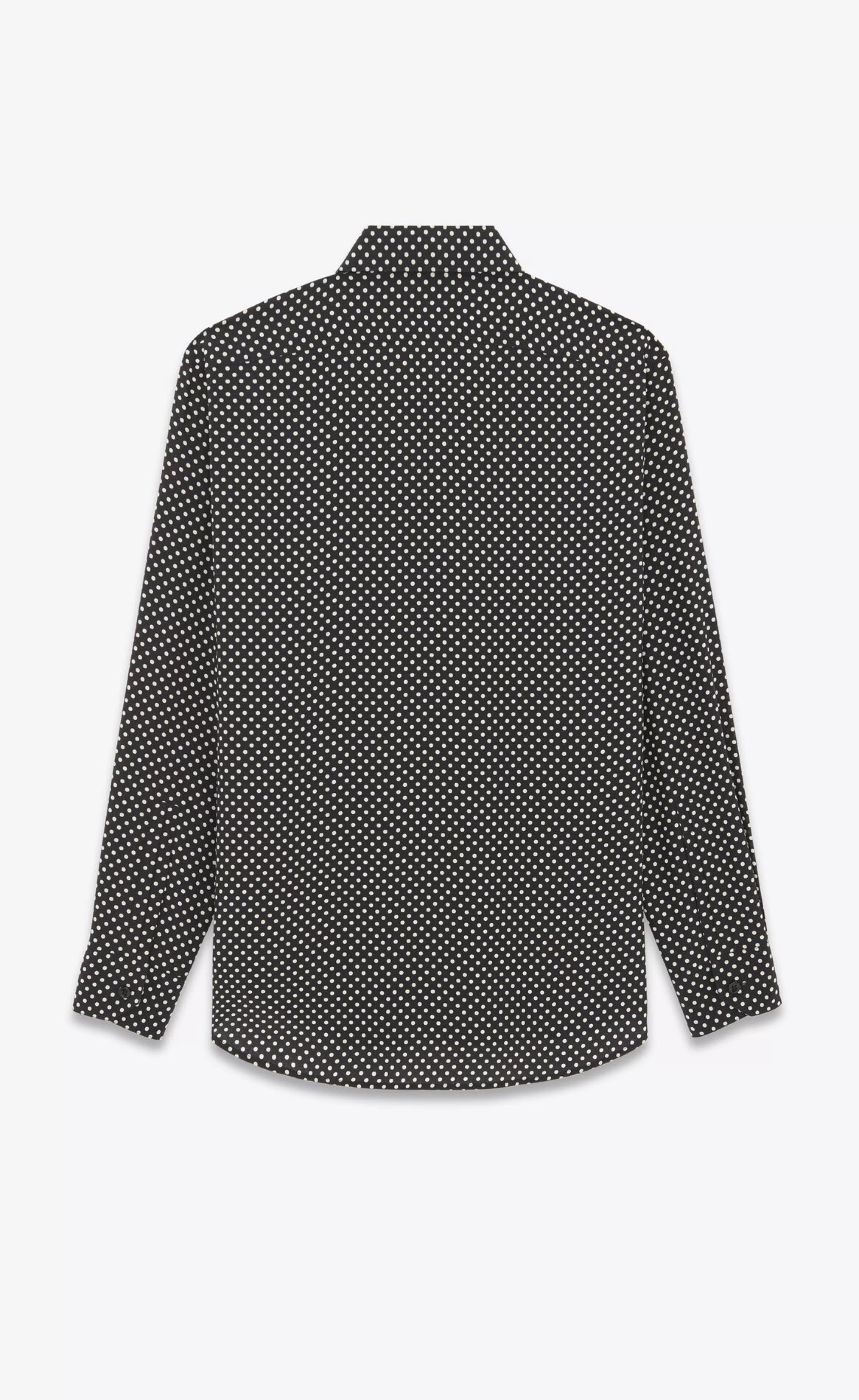 Saint Laurent ALL READY TO WEAR | SHIRTS^SHIRT In Dotted Crepe De Chine | | YSL.com