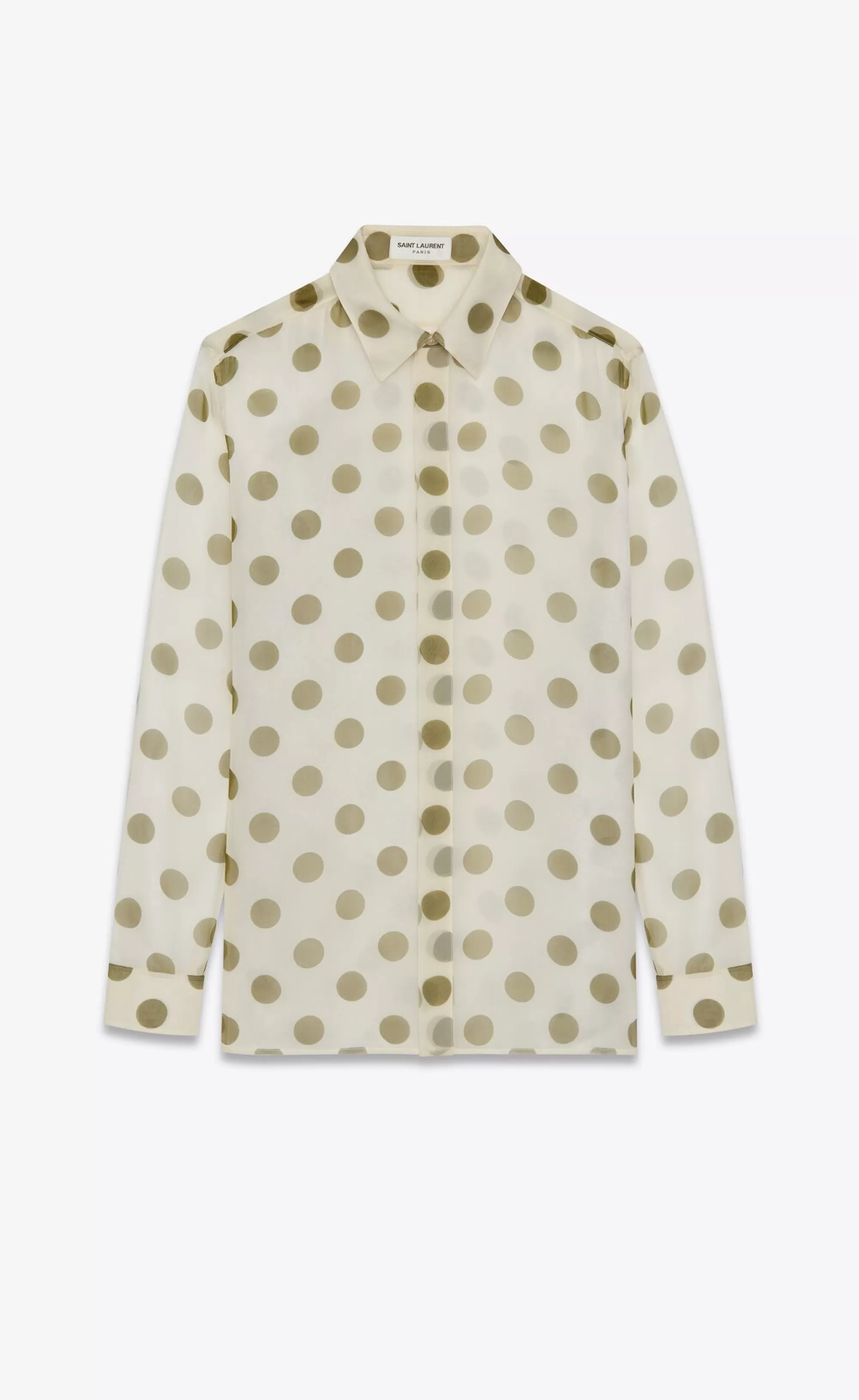 Saint Laurent ALL READY TO WEAR | SHIRTS^Shirt In Dotted Silk Muslin | | YSL.com