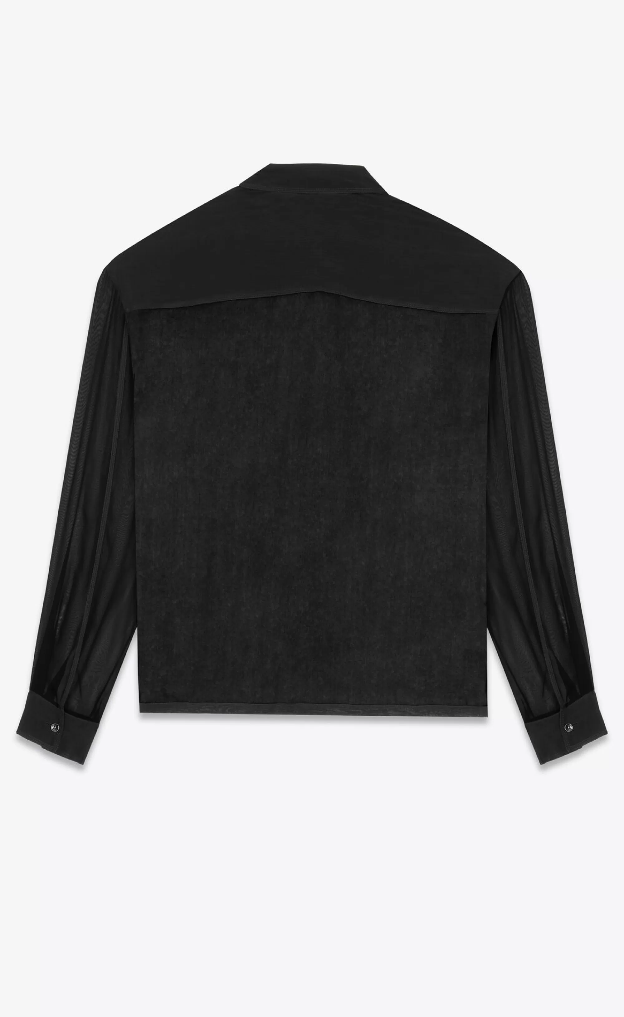 Women Saint Laurent SHIRTS AND TOPS^Shirt In Silk Crepe Muslin | | YSL.com