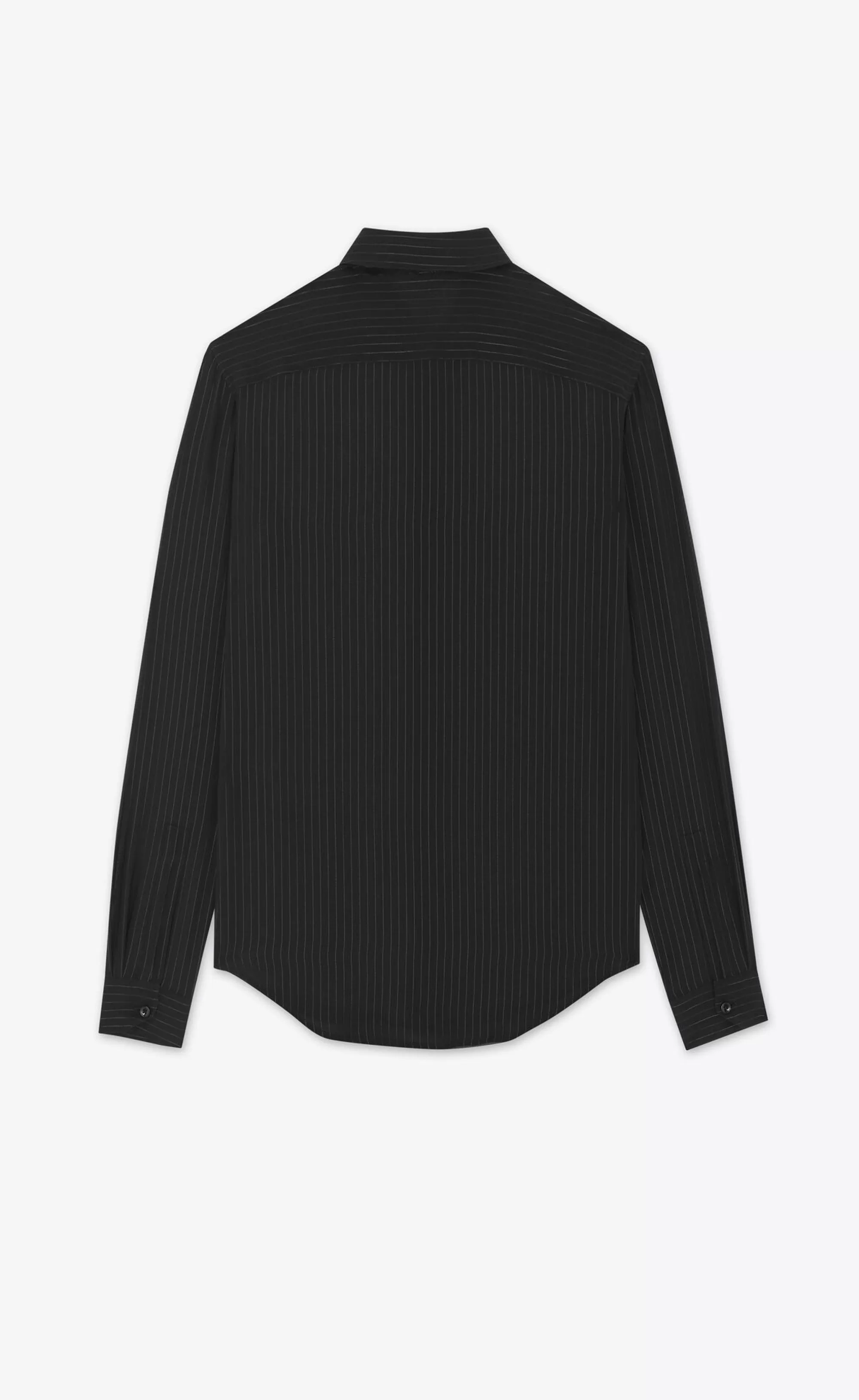 Women Saint Laurent SHIRTS AND TOPS^Shirt In Striped Lamé | | YSL.com