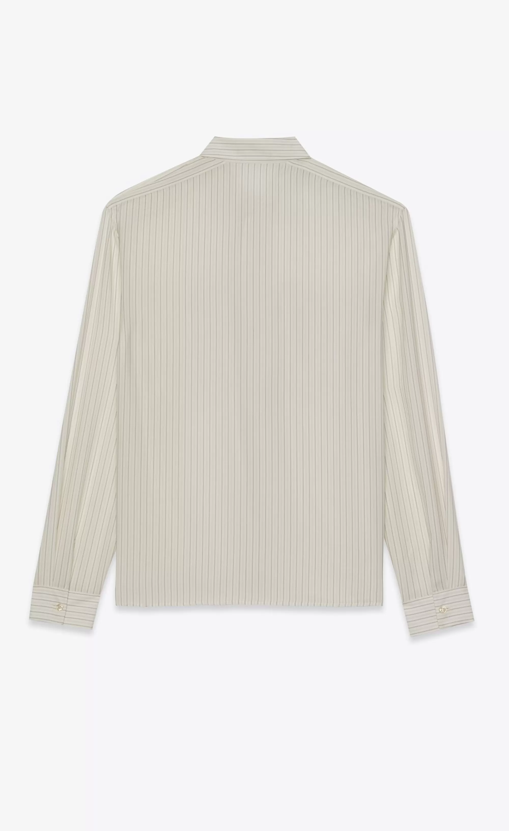 Saint Laurent ALL READY TO WEAR | SHIRTS^Shirt In Striped Silk Satin | | YSL.com