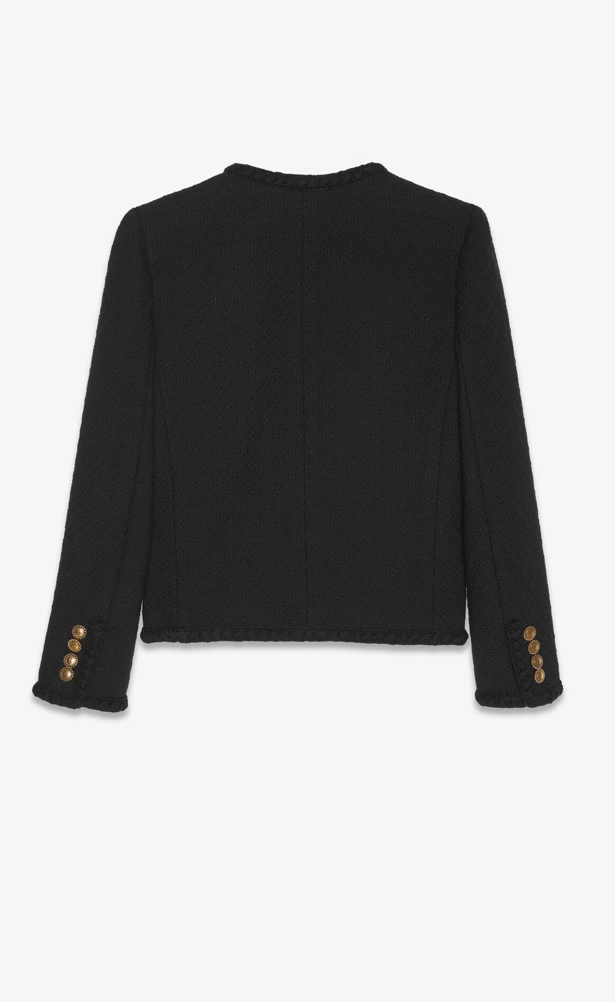 Women Saint Laurent JACKETS AND PANTS^Short Jacket In Diamond-embossed Tweed | | YSL.com