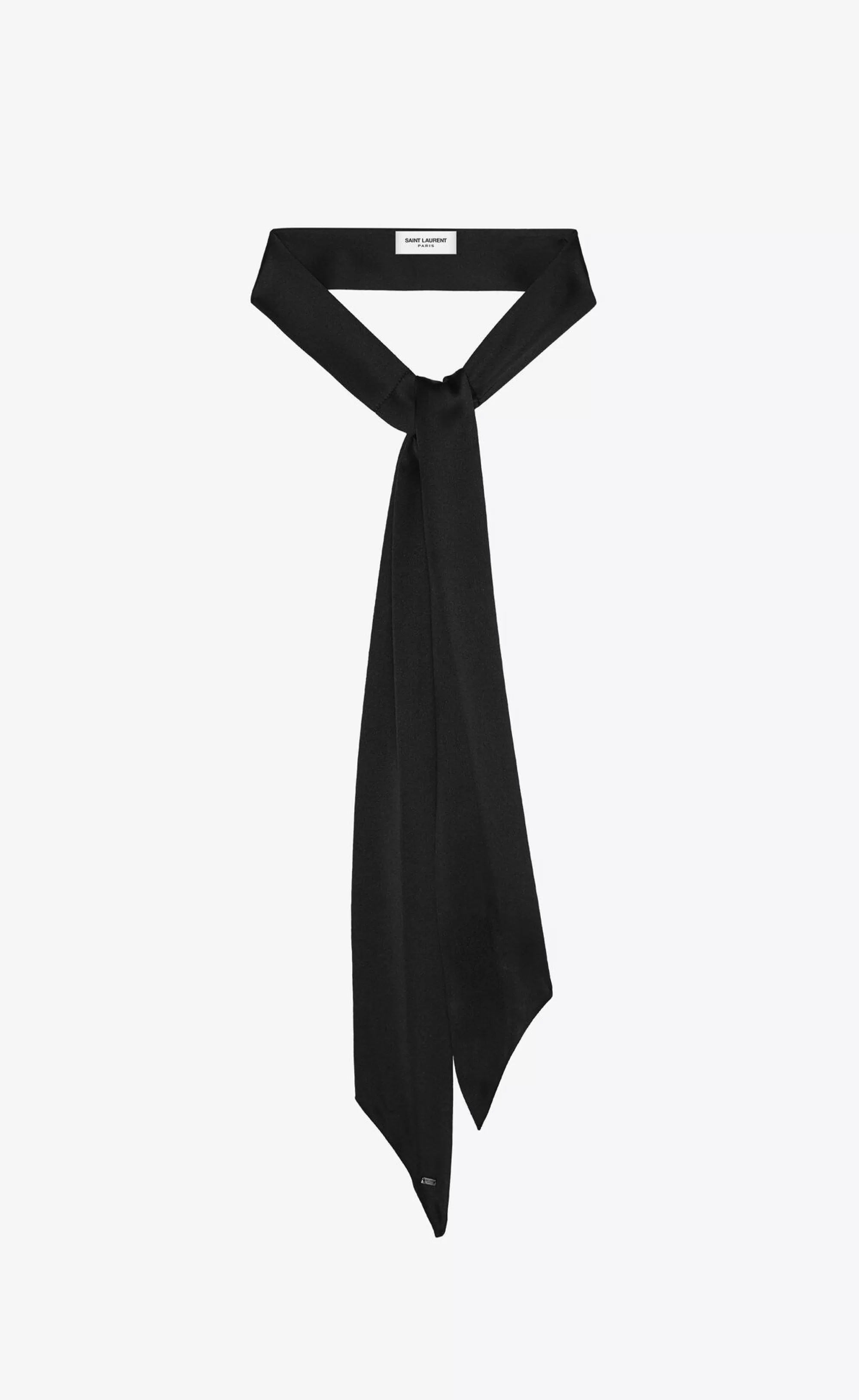 Women Saint Laurent OTHER ACCESSORIES^Short Lavallière Scarf In Silk Satin | | YSL.com