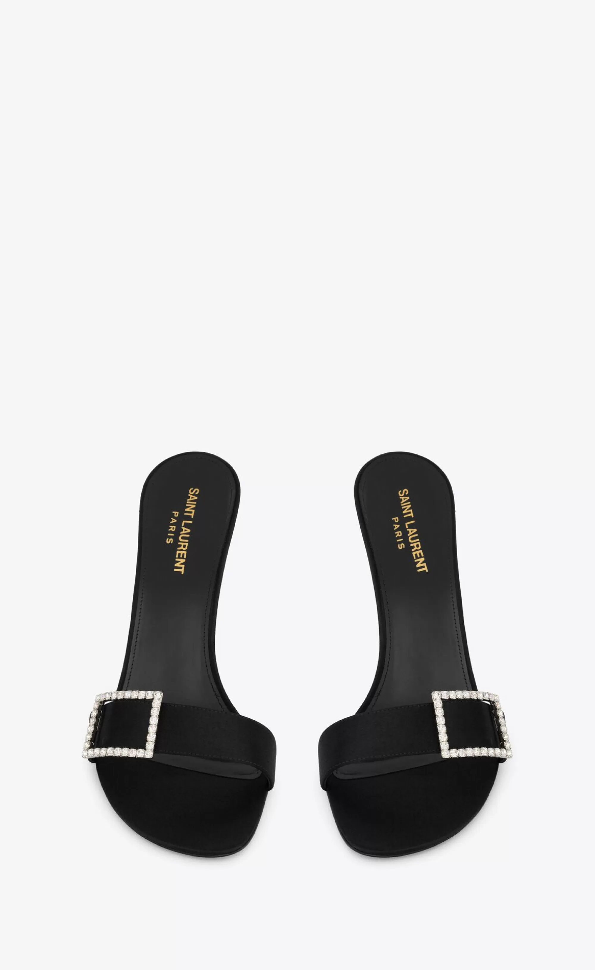 Women Saint Laurent MULES^SIMONE Mules In Satin Crepe | | YSL.com