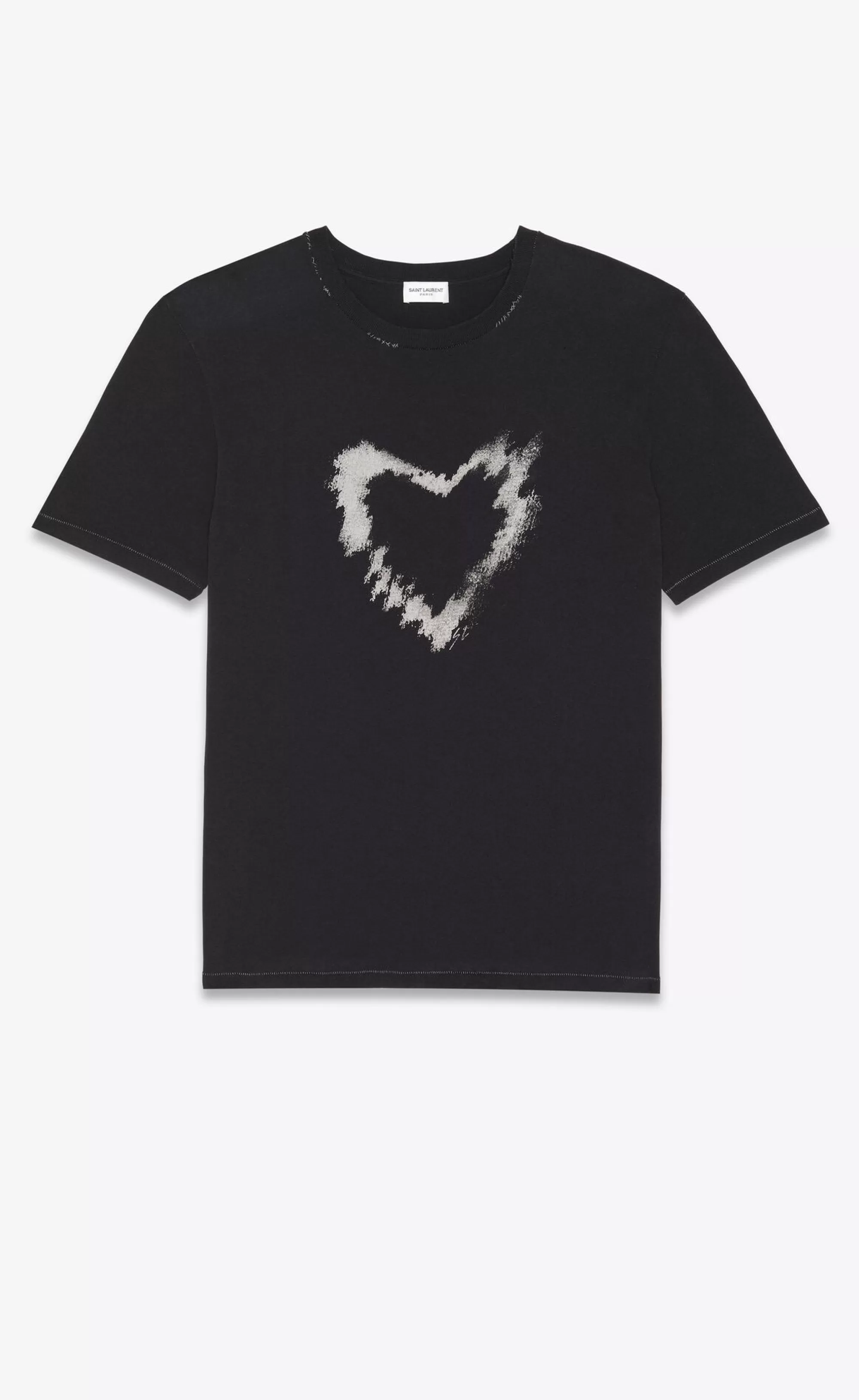 Saint Laurent ALL READY TO WEAR | JERSEY^SL Heart T-shirt | | YSL.com