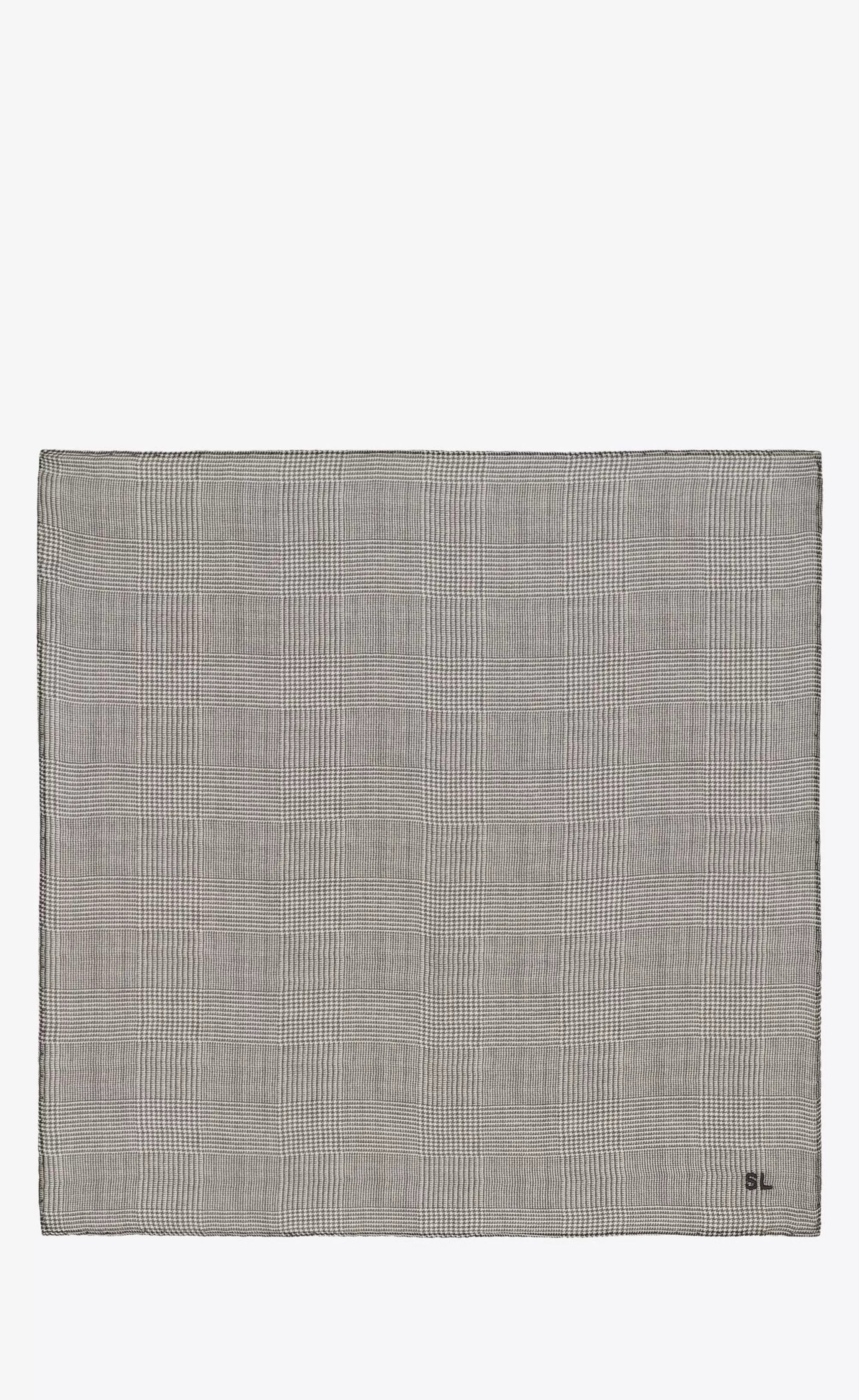 Women Saint Laurent TEXTILE ACCESSORIES | OTHER ACCESSORIES^SL Pocket Square Scarf In Prince Of Wales Silk Charmeuse | | YSL.com