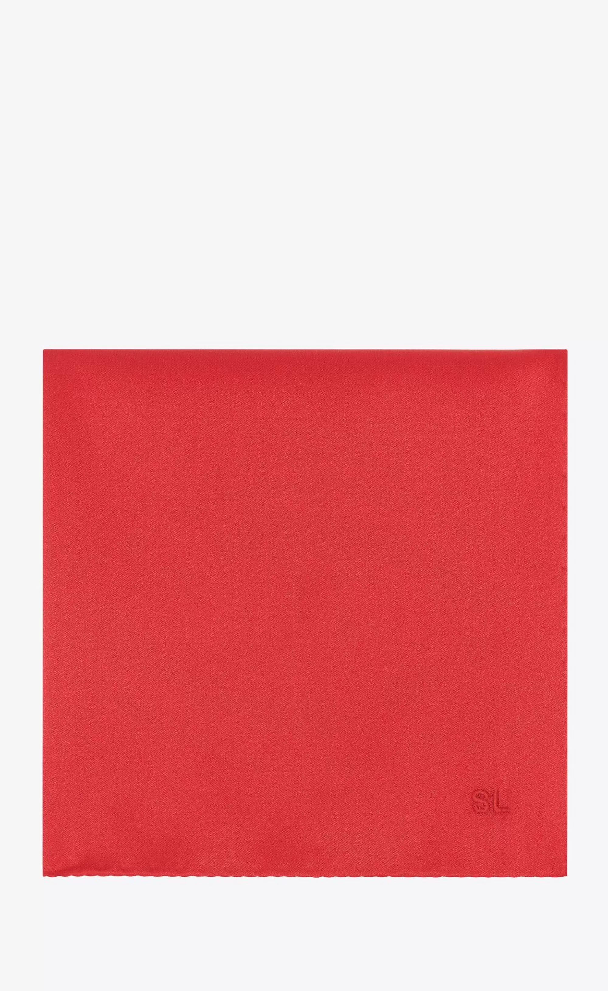 Women Saint Laurent OTHER ACCESSORIES^SL Pocket Square Scarf In Silk Satin | | YSL.com