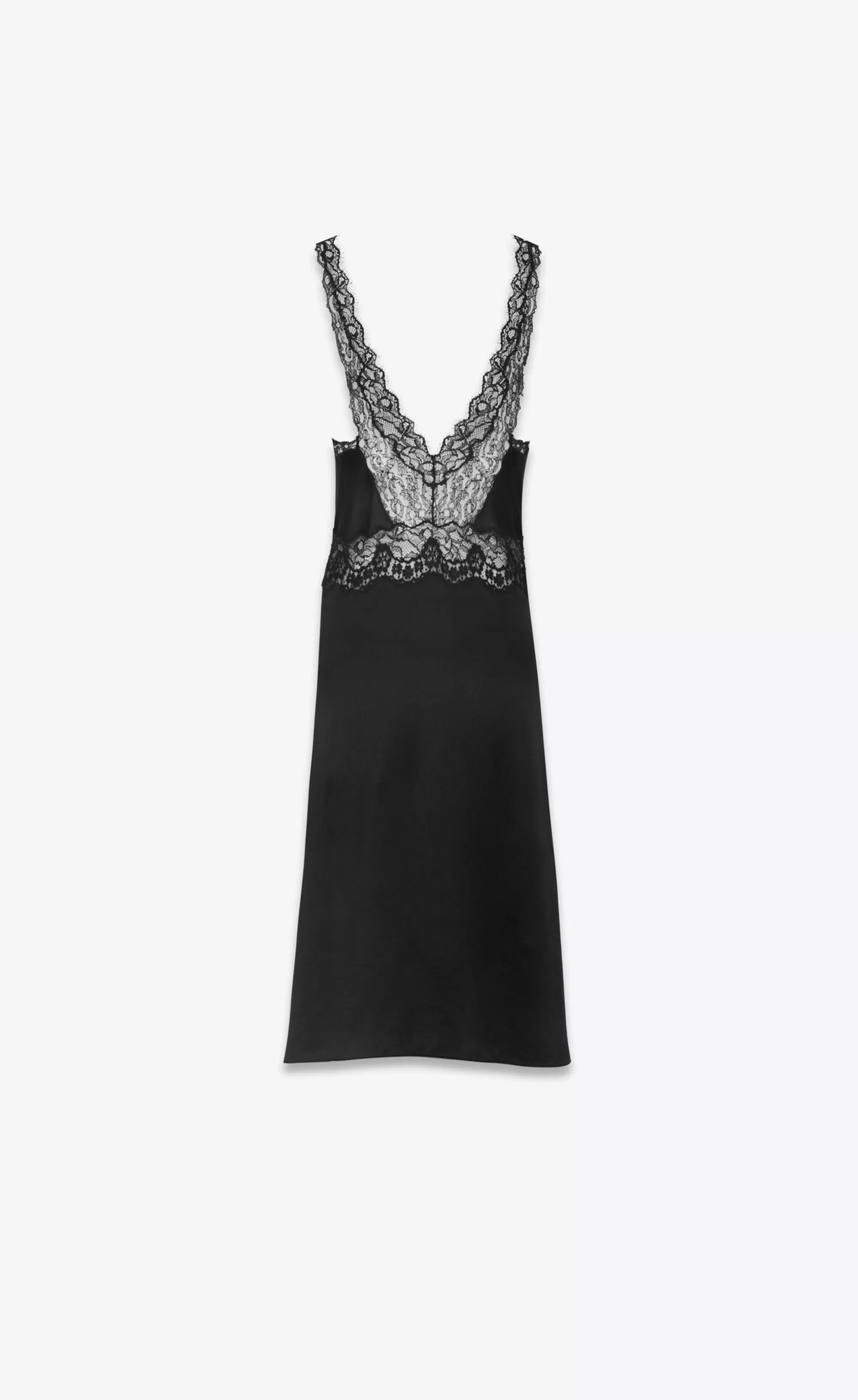 Women Saint Laurent DRESSES^Slip Dress In Silk Satin Crepe | | YSL.com