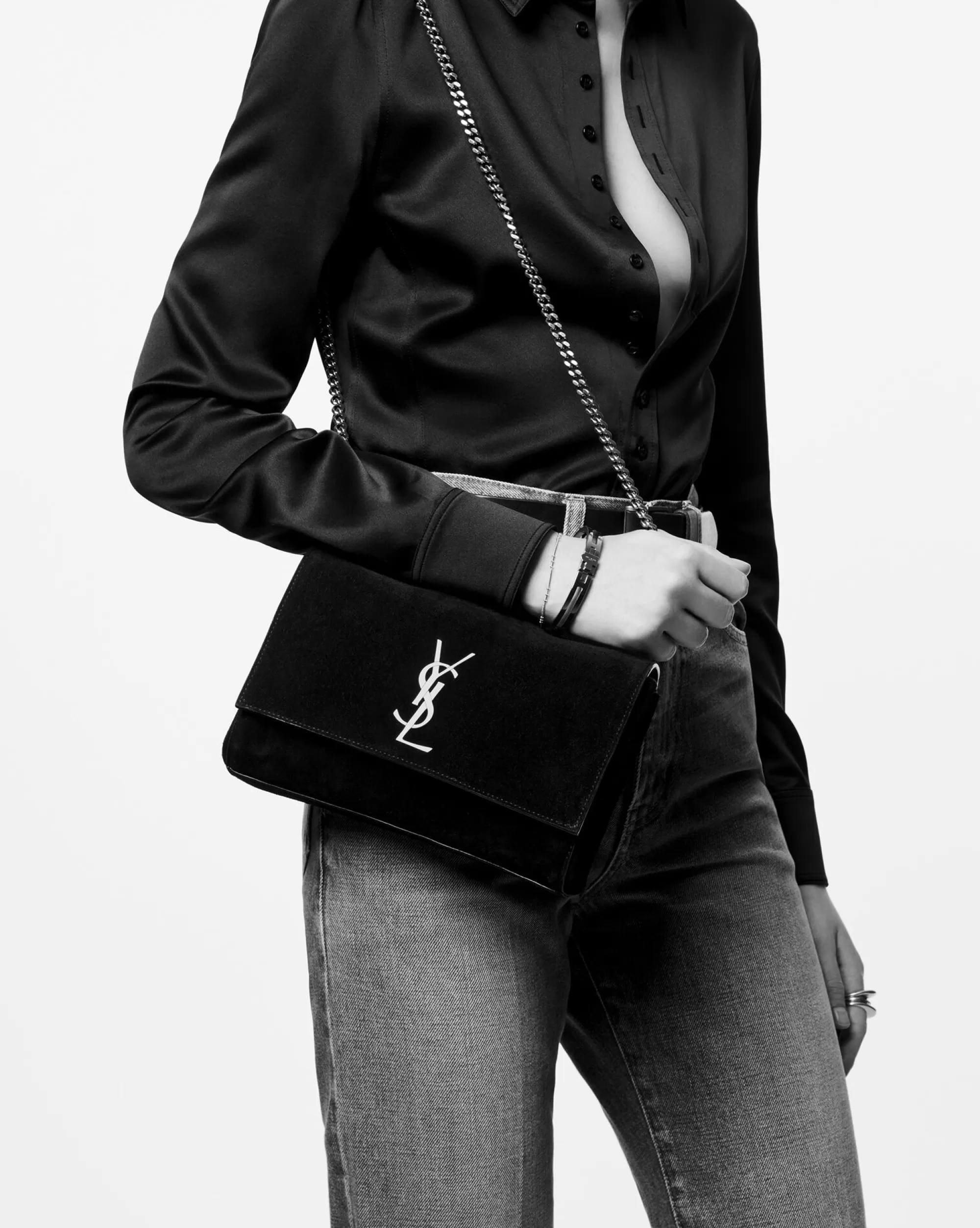 Women Saint Laurent CROSSBODY BAGS | KATE^SMALL REVERSIBLE KATE IN SUEDE | | YSL.com