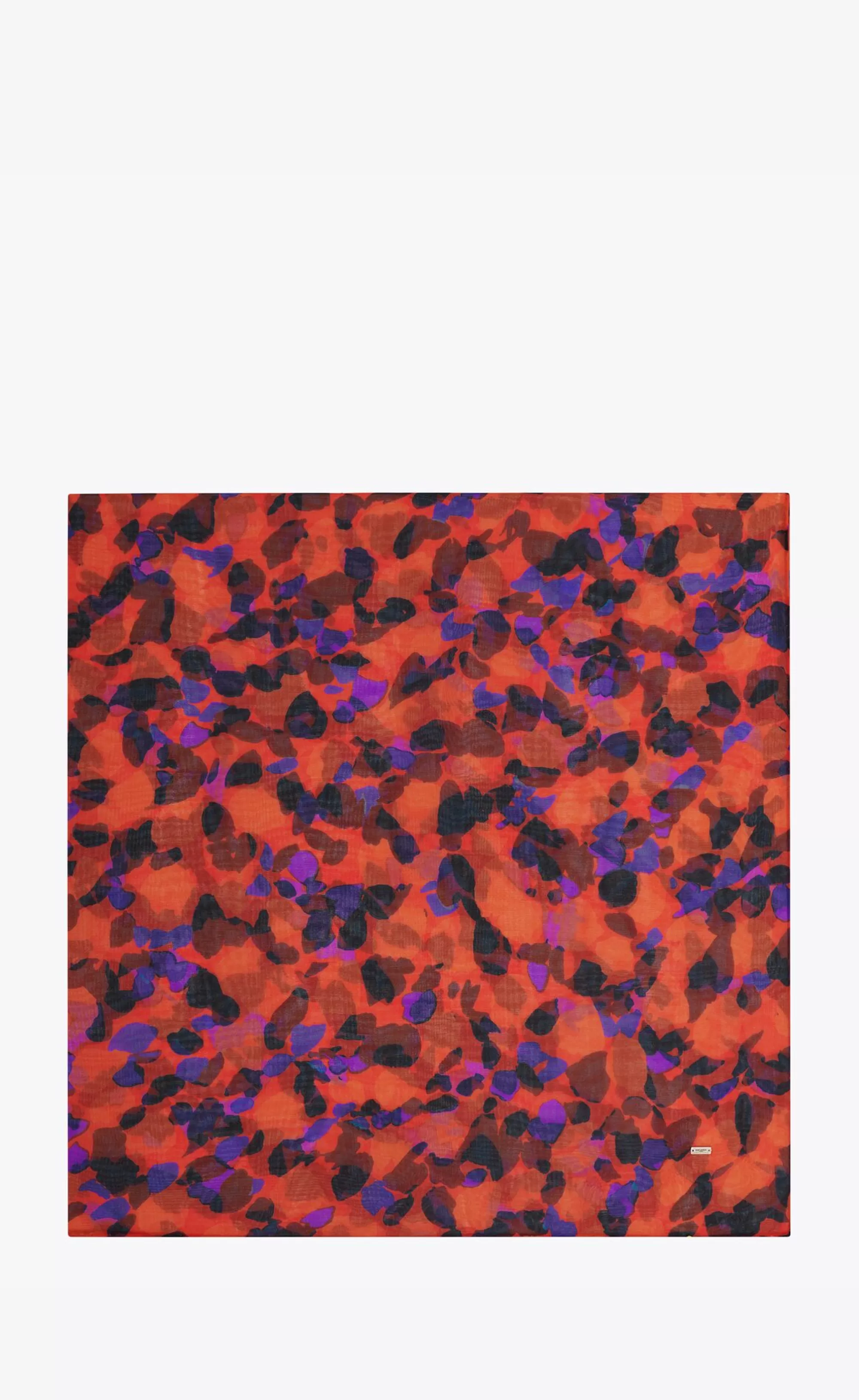 Women Saint Laurent SQUARE SCARVES^Square Scarf In Floral Silk Muslin | | YSL.com
