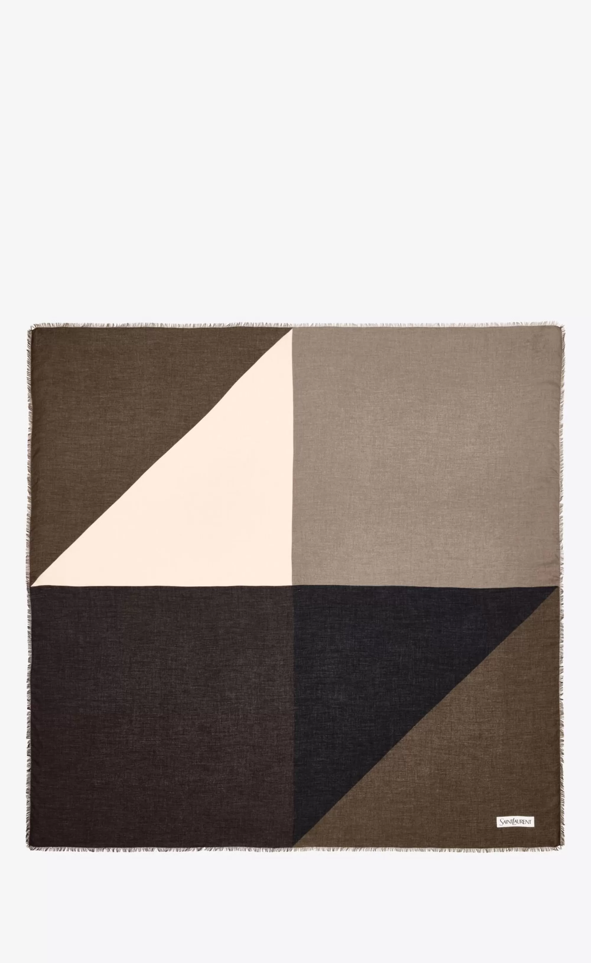 Women Saint Laurent SQUARE SCARVES^Square Scarf In Graphic Modal And Cashmere | | YSL.com