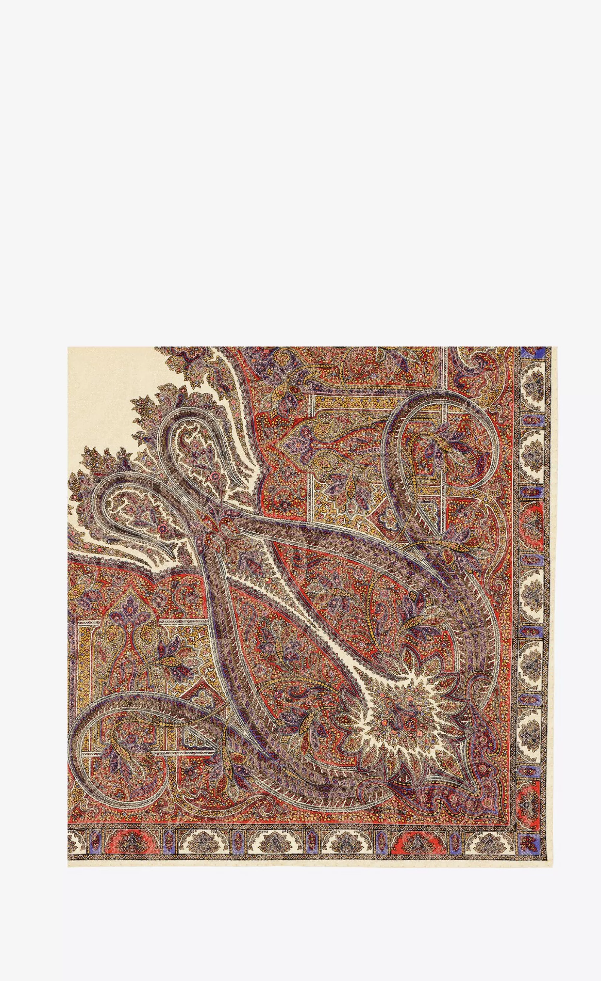 Women Saint Laurent SQUARE SCARVES^Square Scarf In Vintage Paisley Jacquard | | YSL.com
