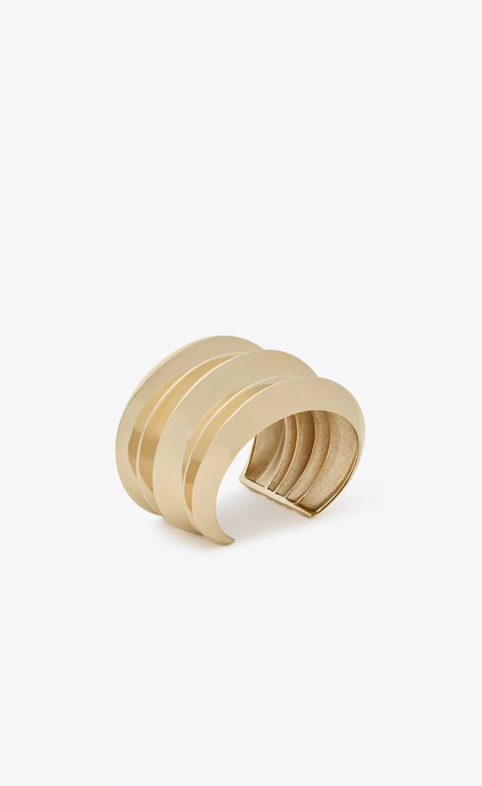 Women Saint Laurent CUFFS AND BRACELETS^Stacked Cuff In Metal | | YSL.com