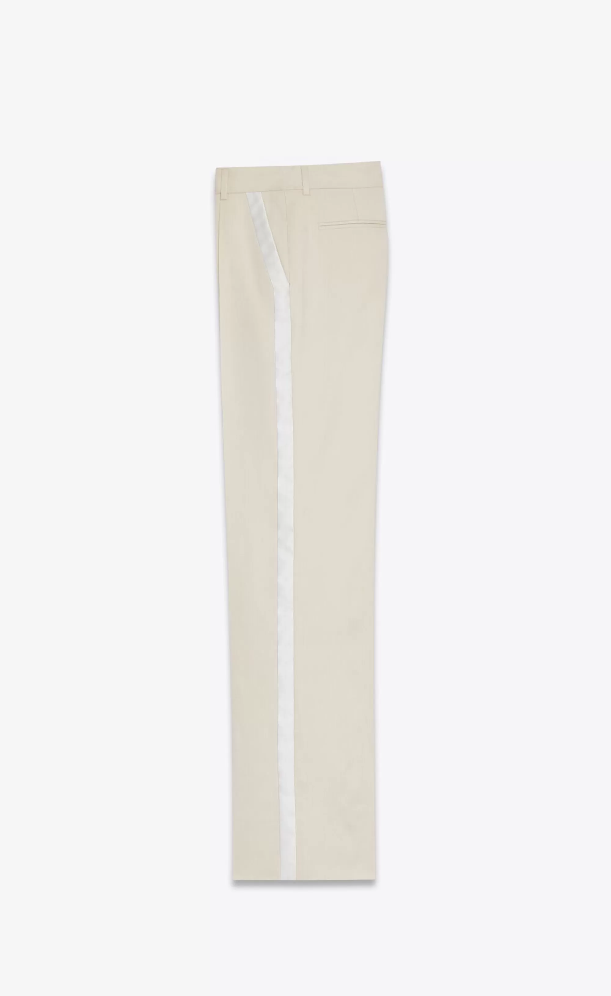 Saint Laurent ALL READY TO WEAR | SMOKING^STRAIGHT TUXEDO PANTS IN SILK | | YSL.com