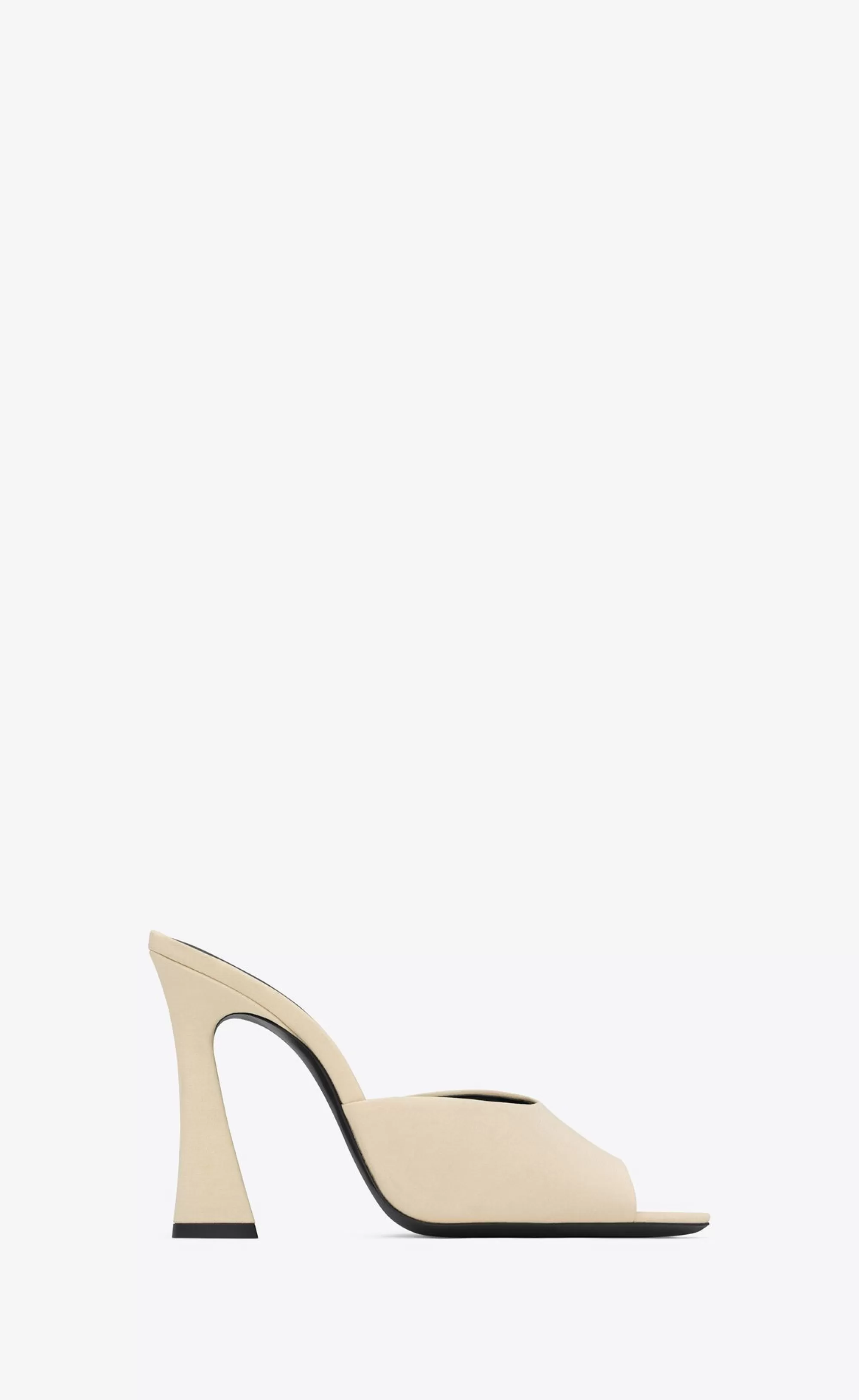 Women Saint Laurent MULES^SUITE Mules In Crepe De Chine | | YSL.com