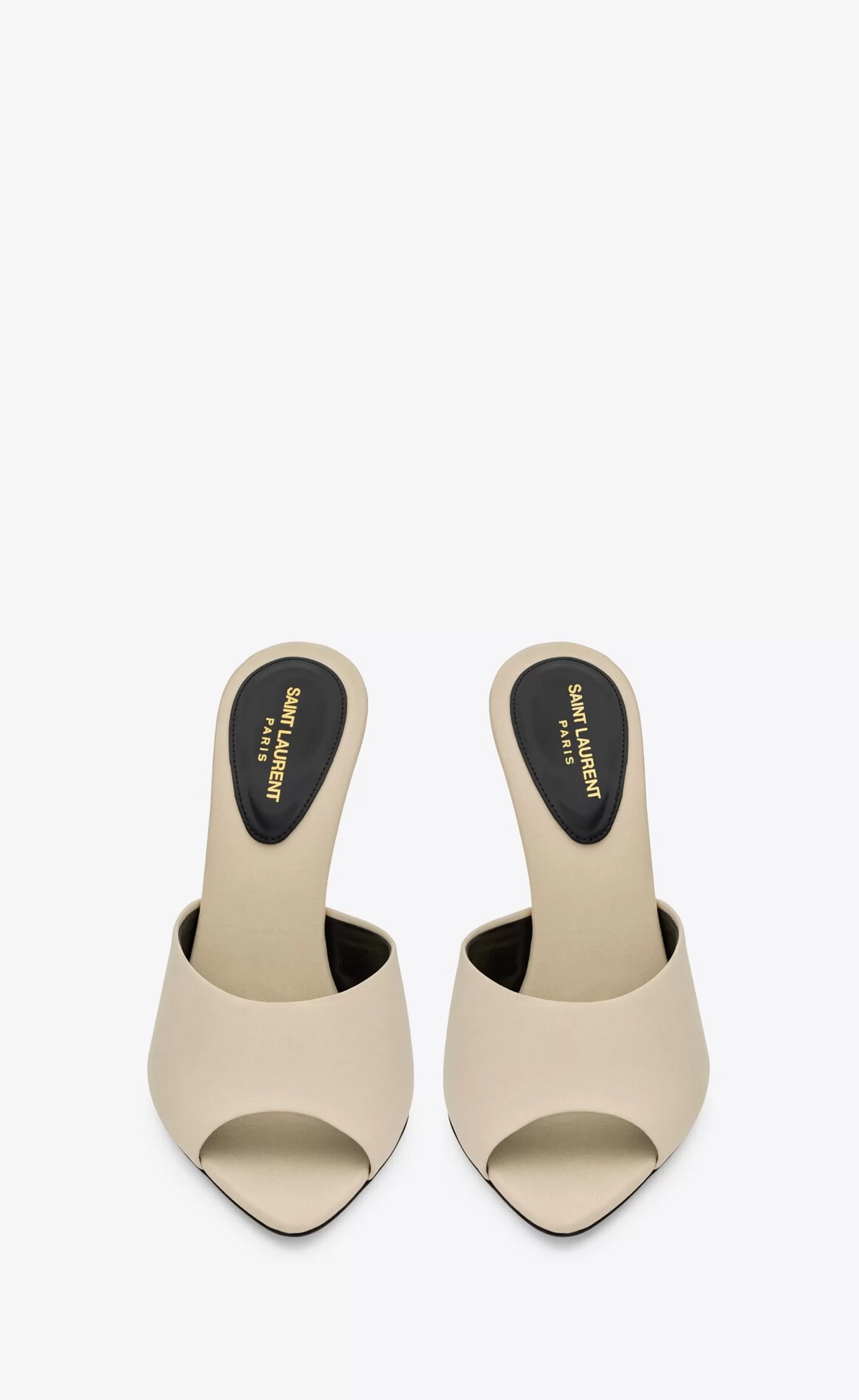 Women Saint Laurent MULES^SUITE Mules In Crepe De Chine | | YSL.com