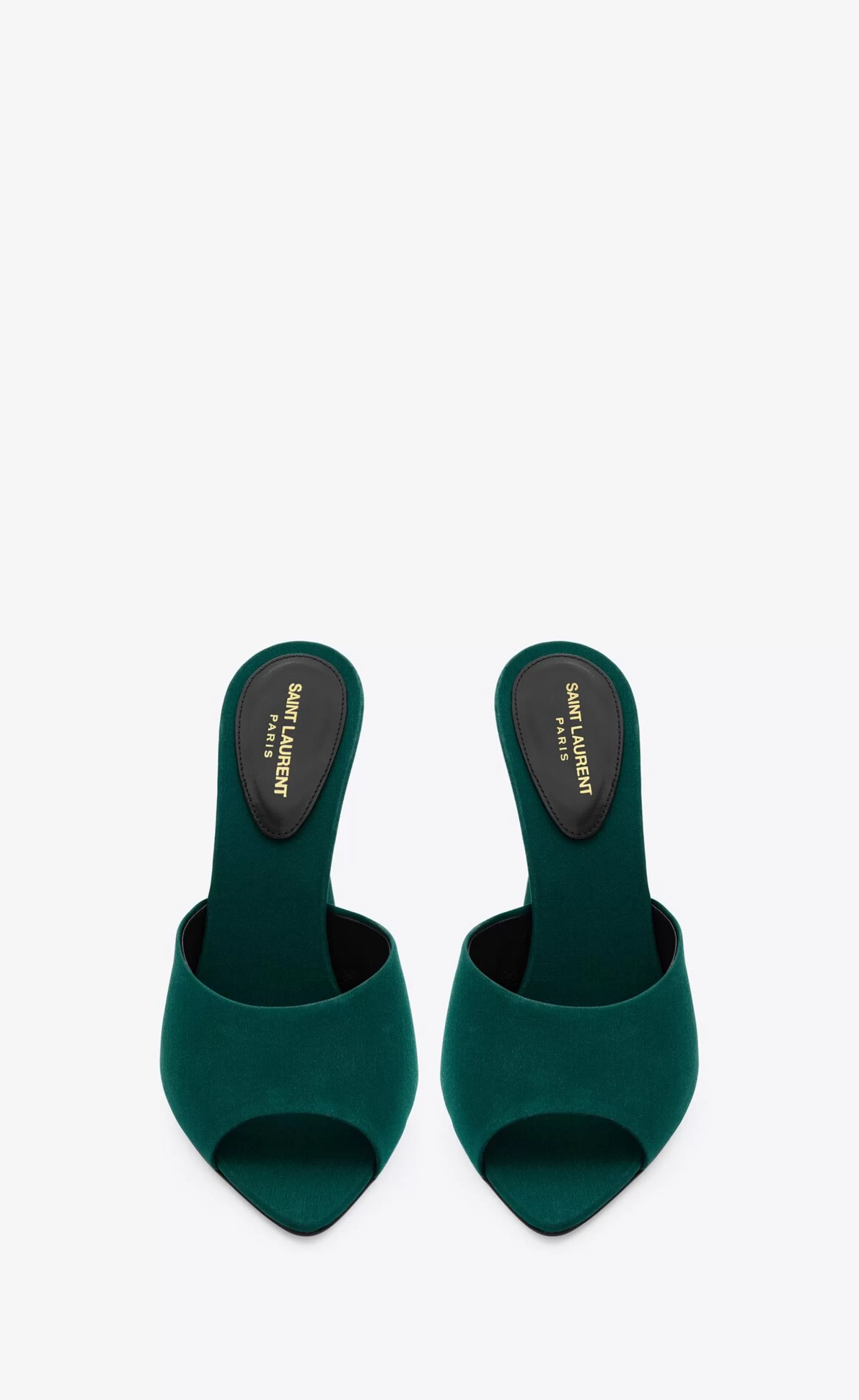 Women Saint Laurent MULES^SUITE Mules In Crepe De Chine | | YSL.com