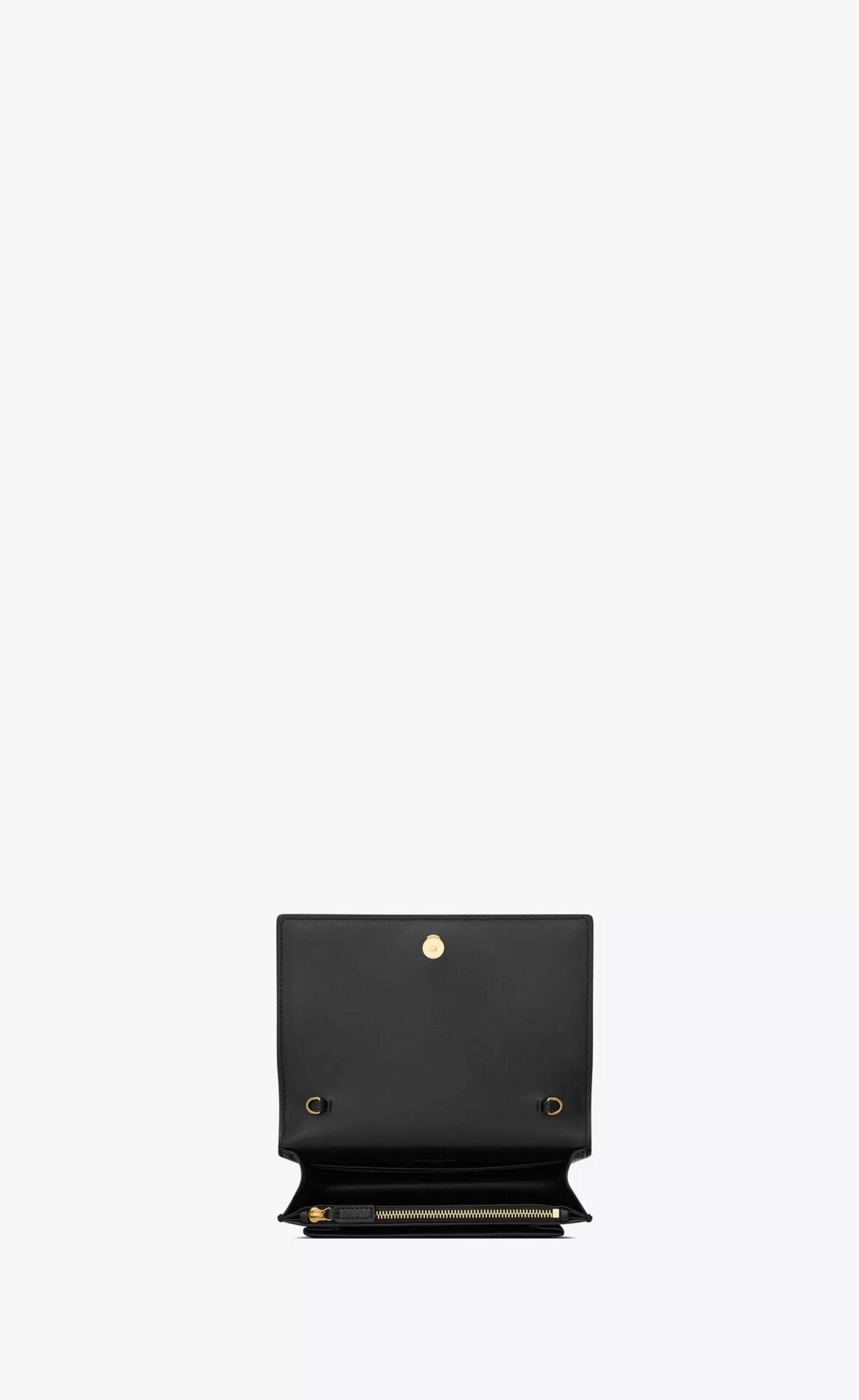 Women Saint Laurent MINI BAGS | SUNSET^Sunset Chain Wallet In COATED BARK LEATHER | | YSL.com