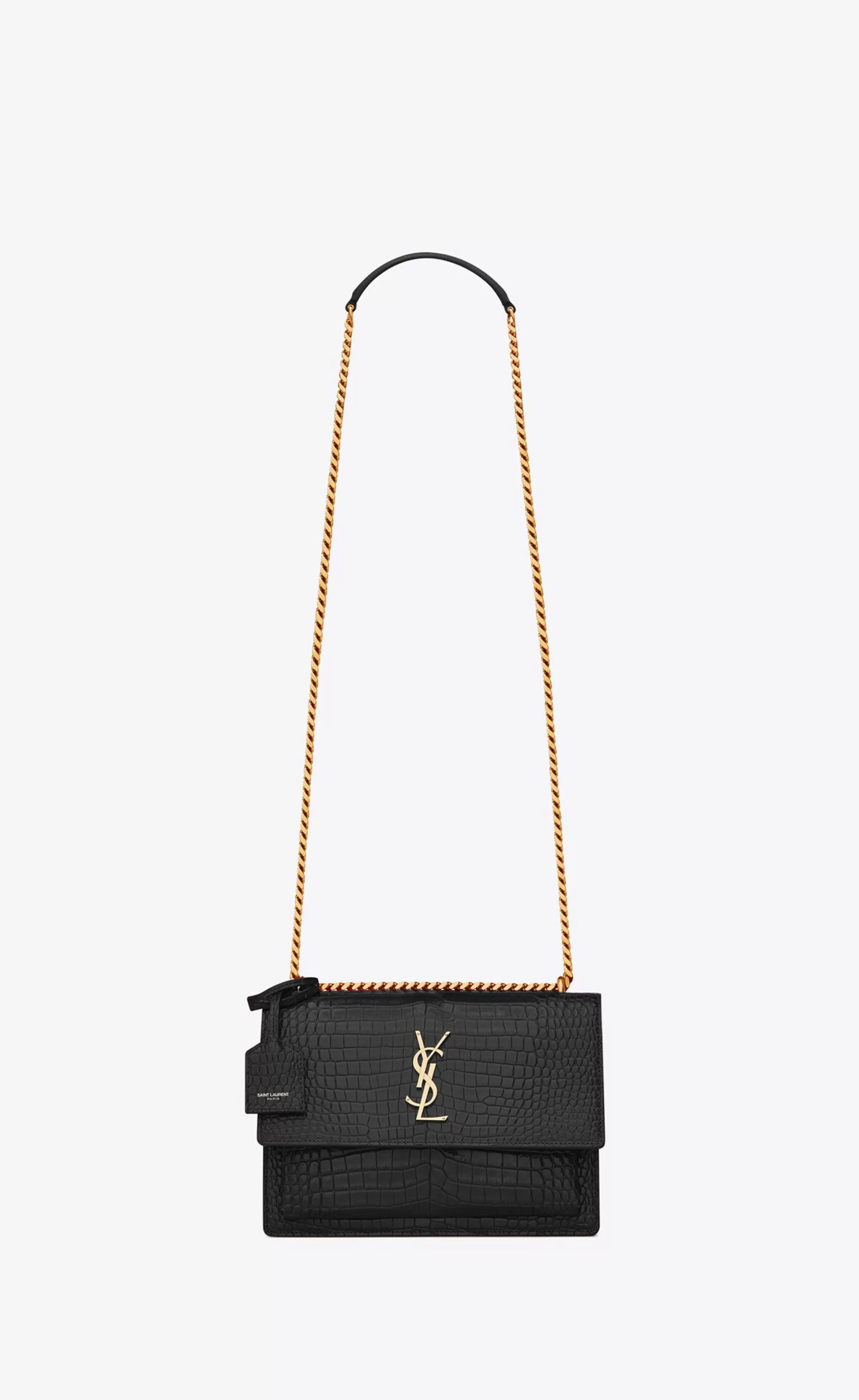 Women Saint Laurent CROSSBODY BAGS | SUNSET^SUNSET MEDIUM IN CROCODILE-EMBOSSED LEATHER | | YSL.com