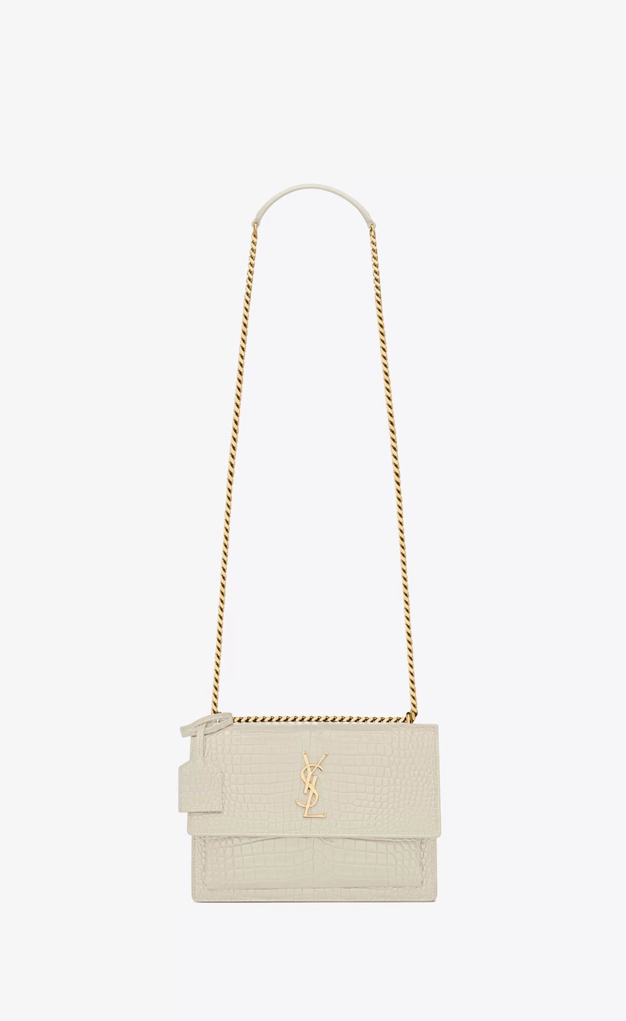 Women Saint Laurent CROSSBODY BAGS | SUNSET^SUNSET MEDIUM IN CROCODILE-EMBOSSED LEATHER | | YSL.com