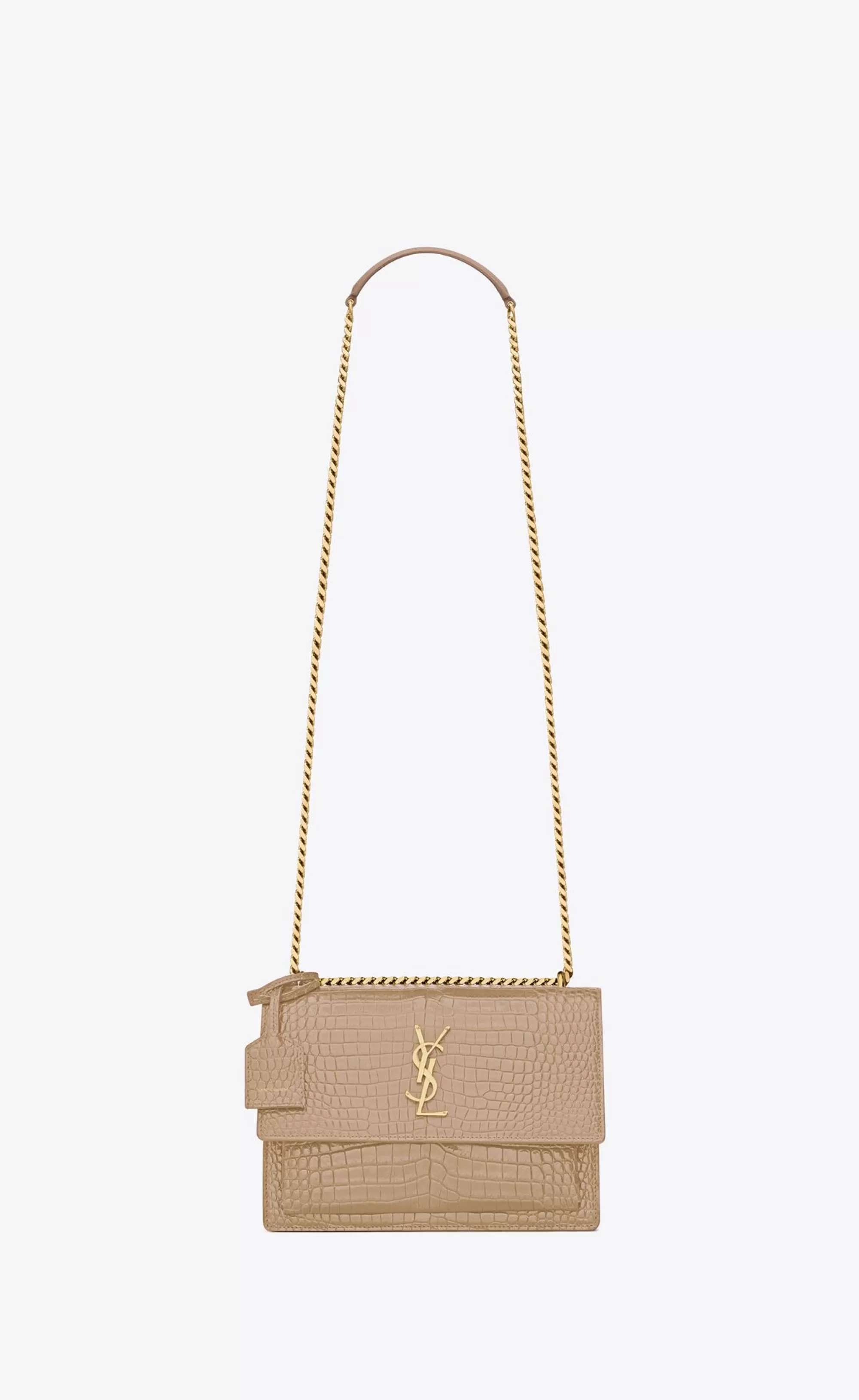 Women Saint Laurent SUNSET | CROSSBODY BAGS^SUNSET MEDIUM IN CROCODILE-EMBOSSED LEATHER | | YSL.com