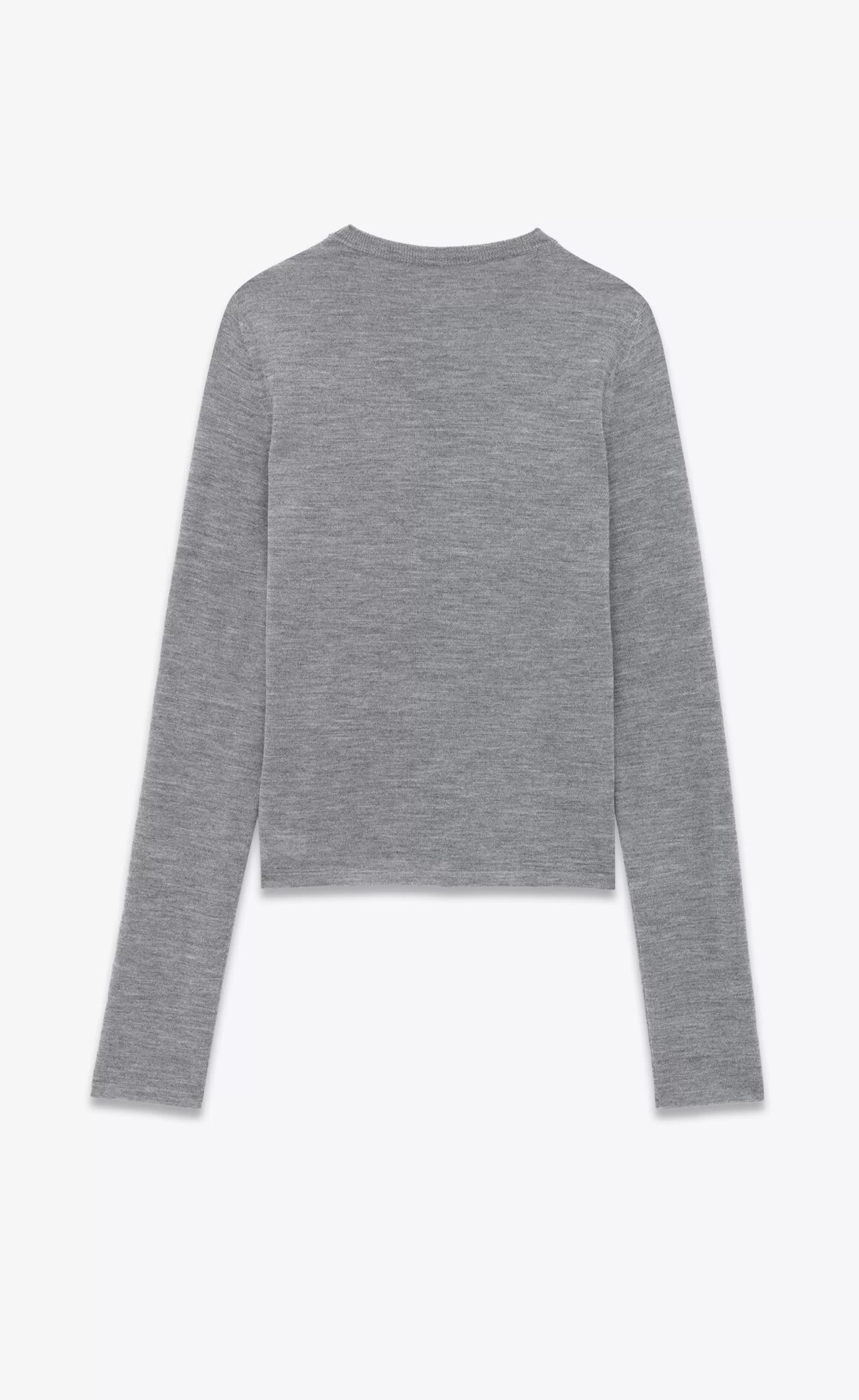 Women Saint Laurent KNITWEAR^Sweater In Cashmere, Wool And Silk | | YSL.com