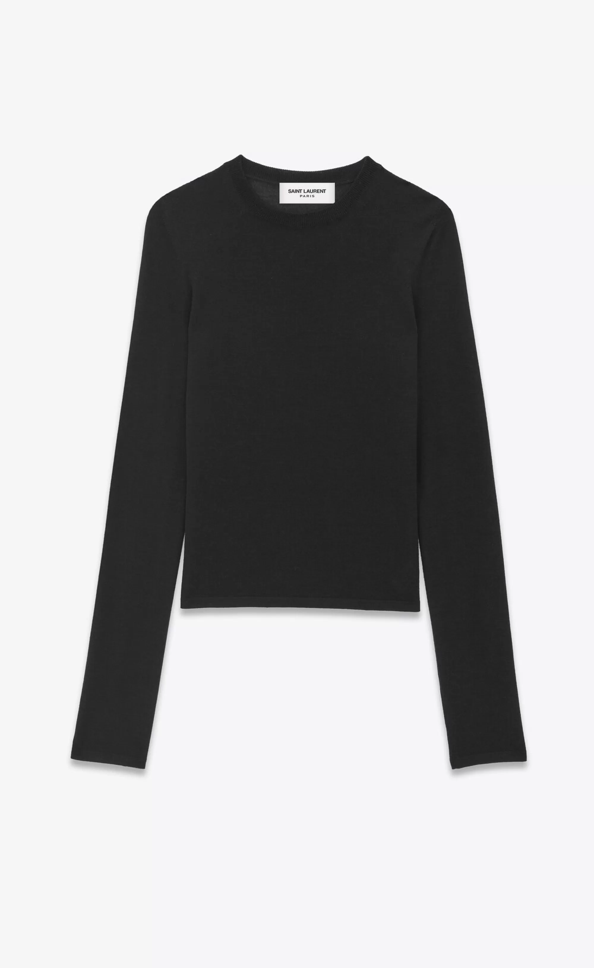 Women Saint Laurent KNITWEAR^Sweater In Cashmere, Wool And Silk | | YSL.com