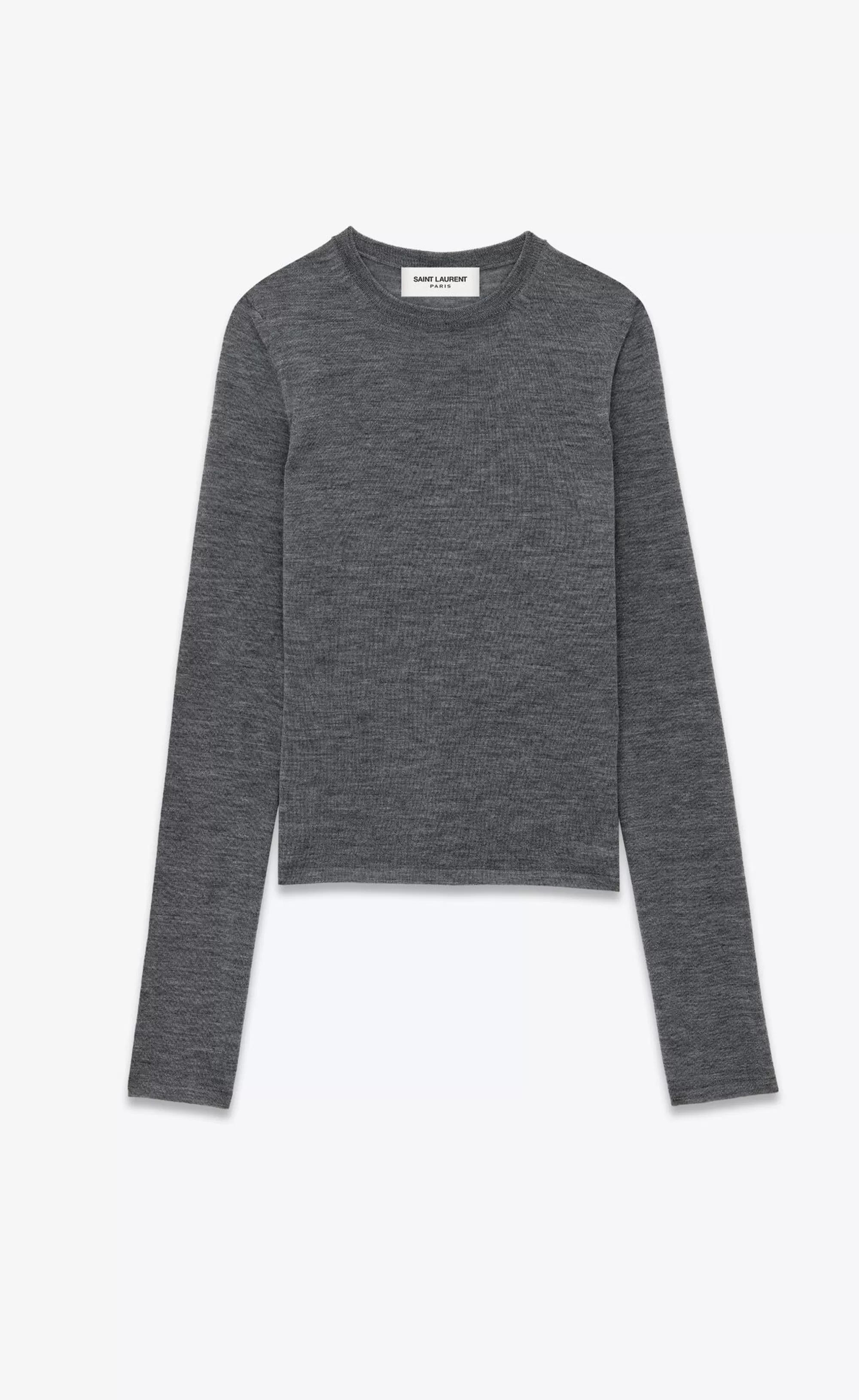 Women Saint Laurent KNITWEAR^Sweater In Cashmere, Wool And Silk | | YSL.com