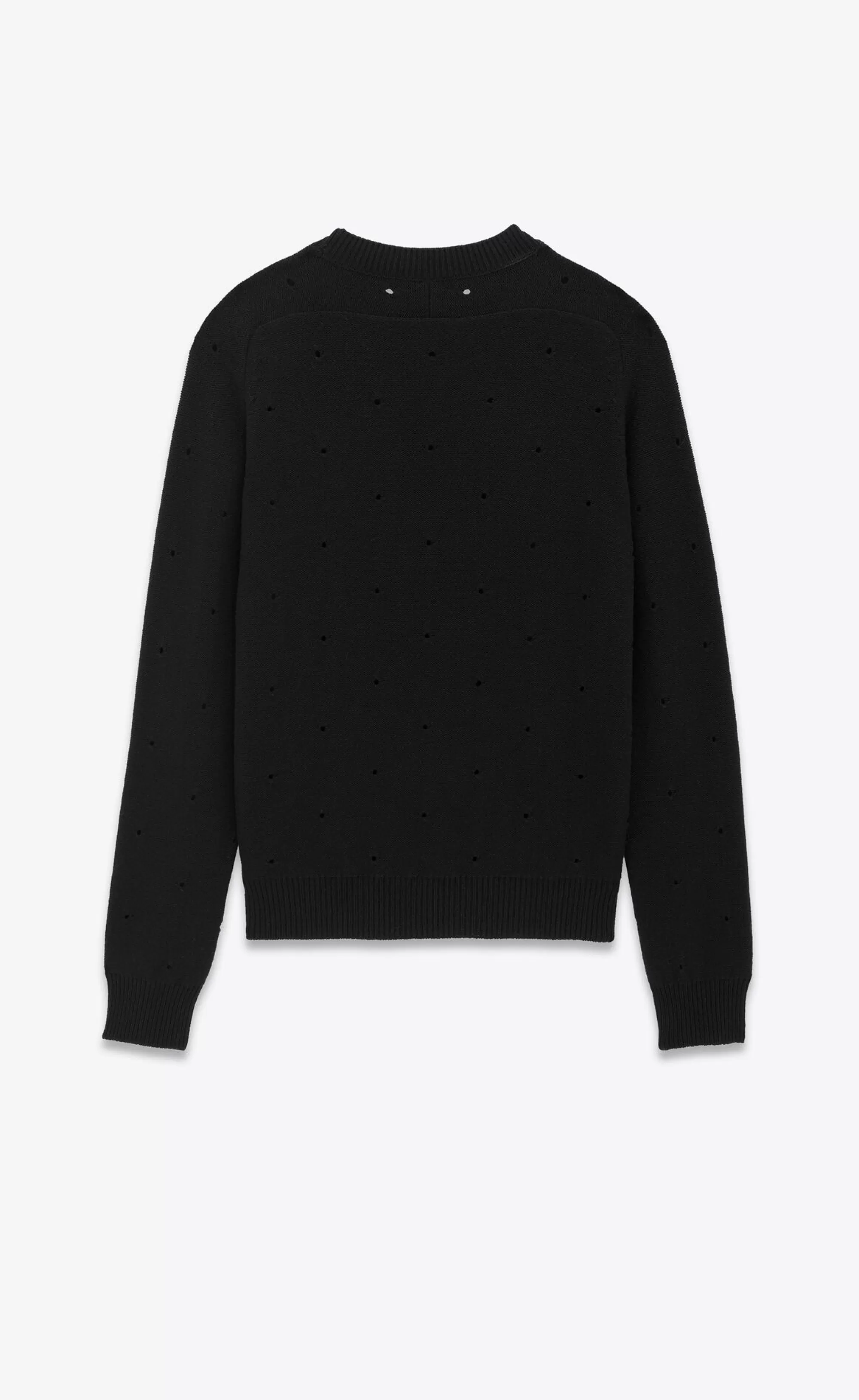 Saint Laurent ALL READY TO WEAR | KNITWEAR^Sweater In Openwork Wool | | YSL.com