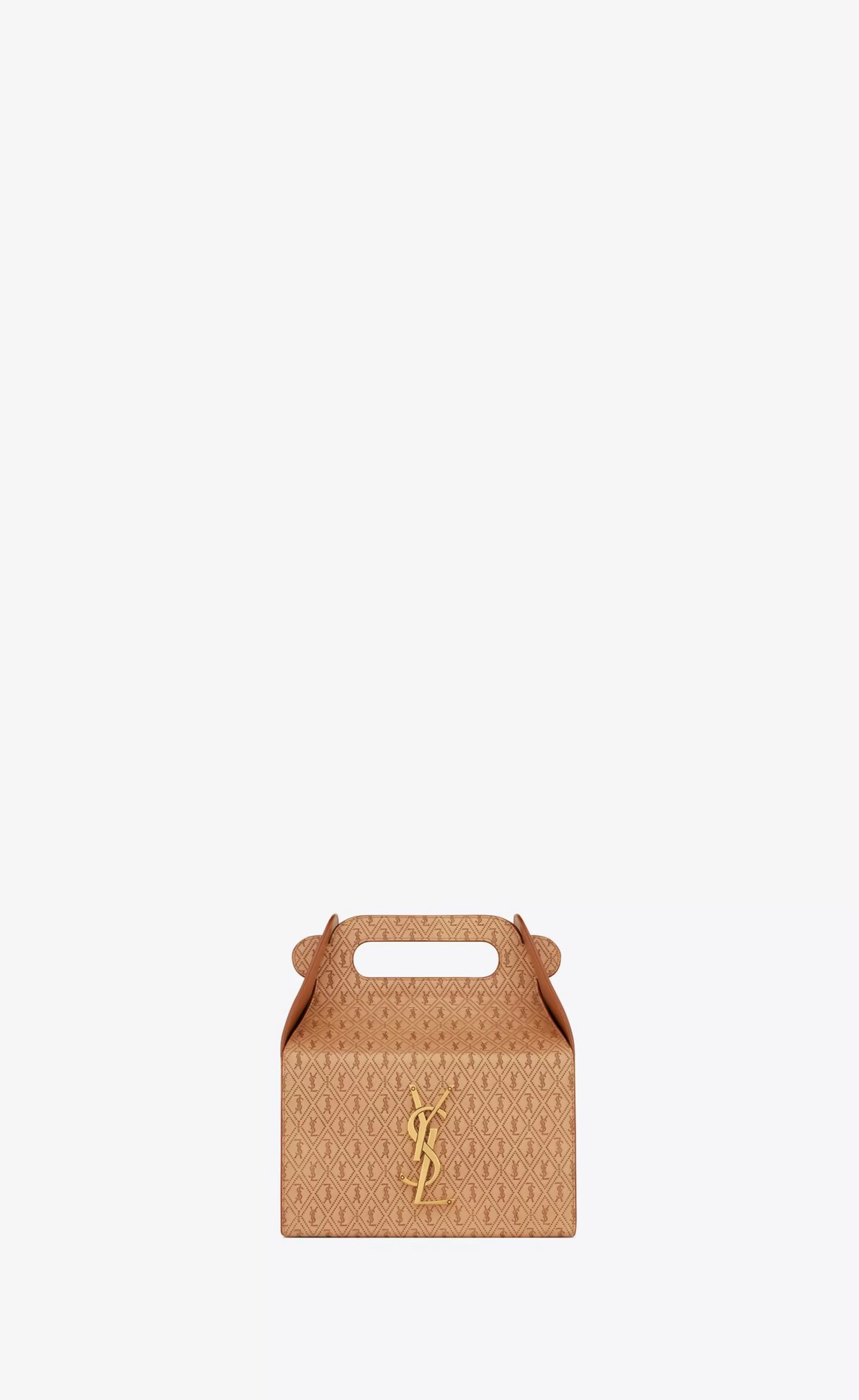 Women Saint Laurent TOP HANDLES^TAKE-AWAY BOX IN VEGETABLE-TANNED LEATHER | | YSL.com