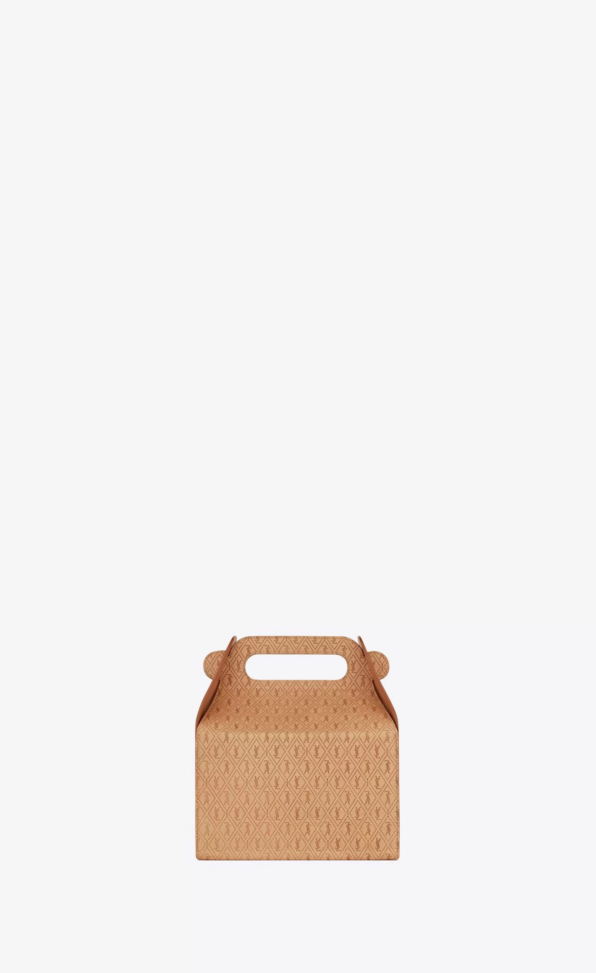 Women Saint Laurent TOP HANDLES^TAKE-AWAY BOX IN VEGETABLE-TANNED LEATHER | | YSL.com