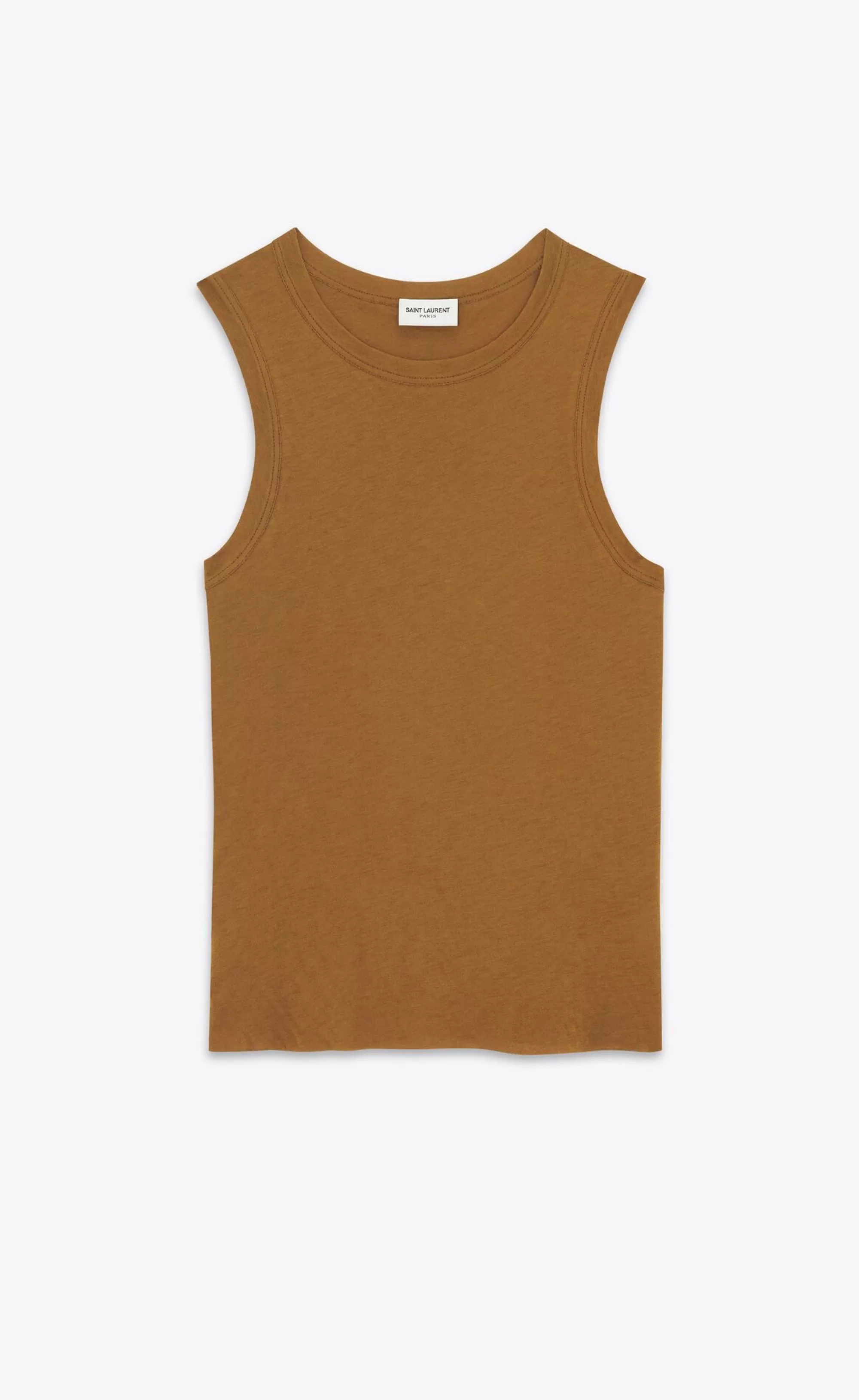 Women Saint Laurent JERSEY^Tank Top In Cotton Jersey | | YSL.com