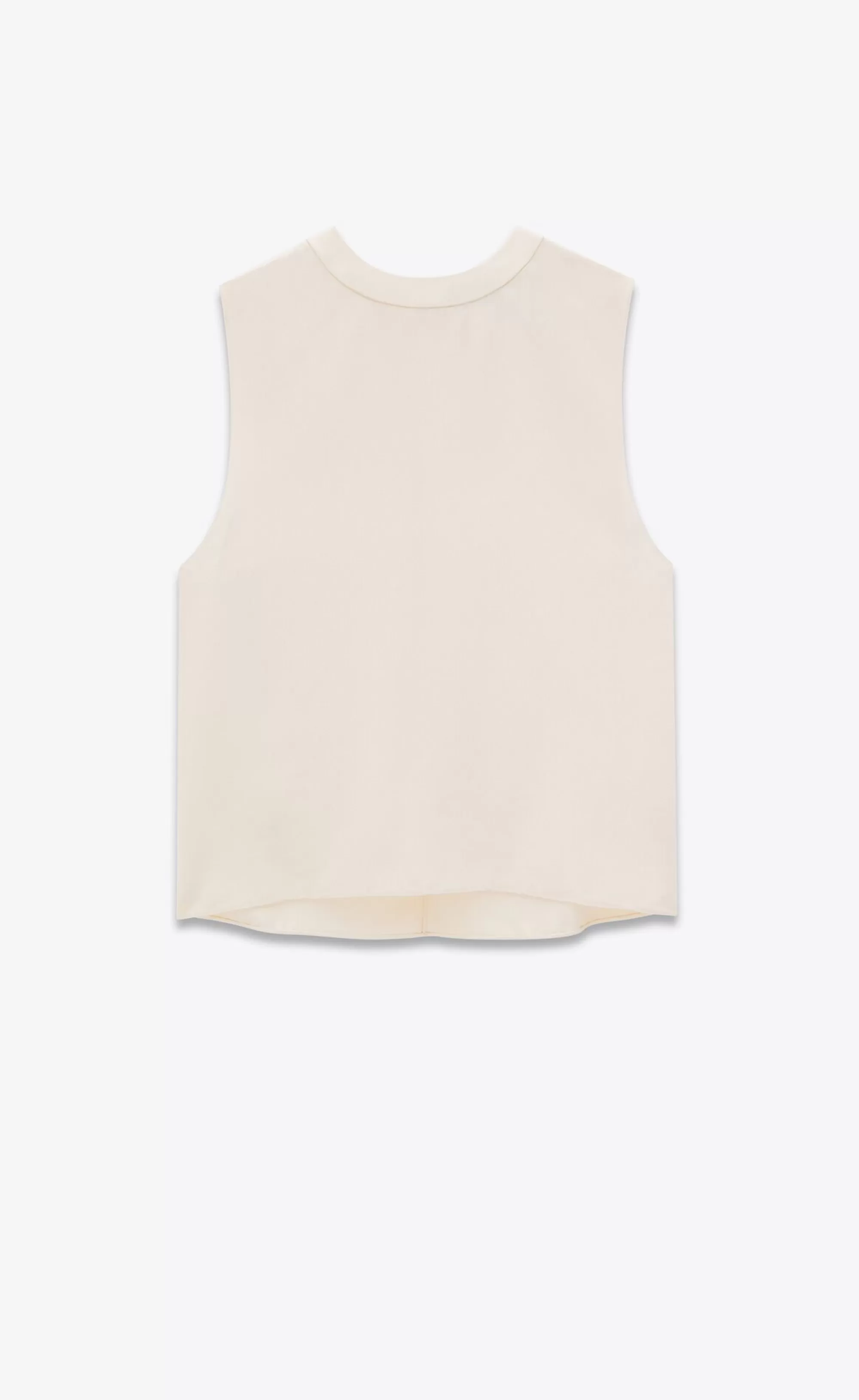 Women Saint Laurent SHIRTS AND TOPS^Tank Top In Silk Satin | | YSL.com