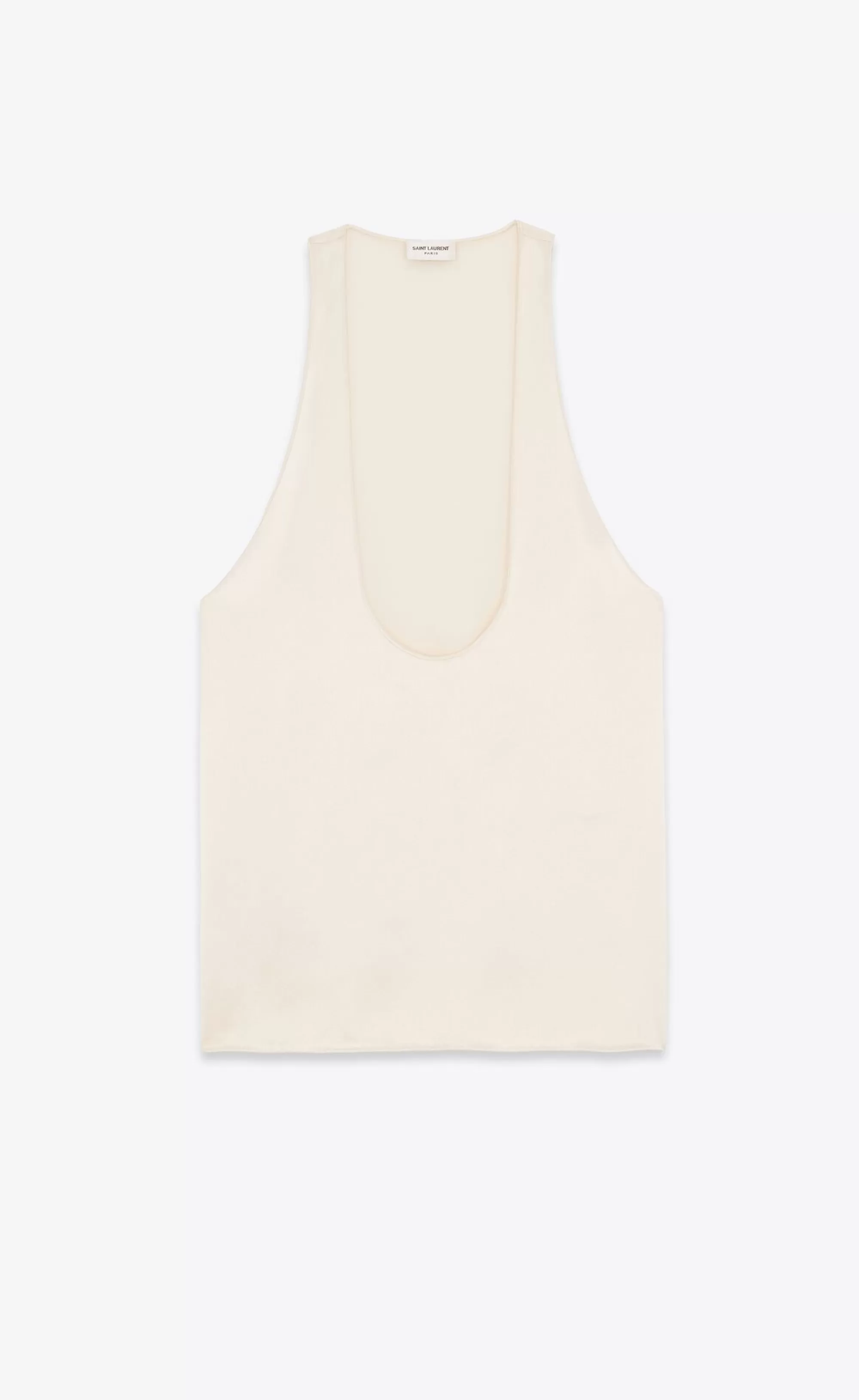 Saint Laurent ALL READY TO WEAR | SMOKING^Tank Top In Silk Satin Crepe | | YSL.com