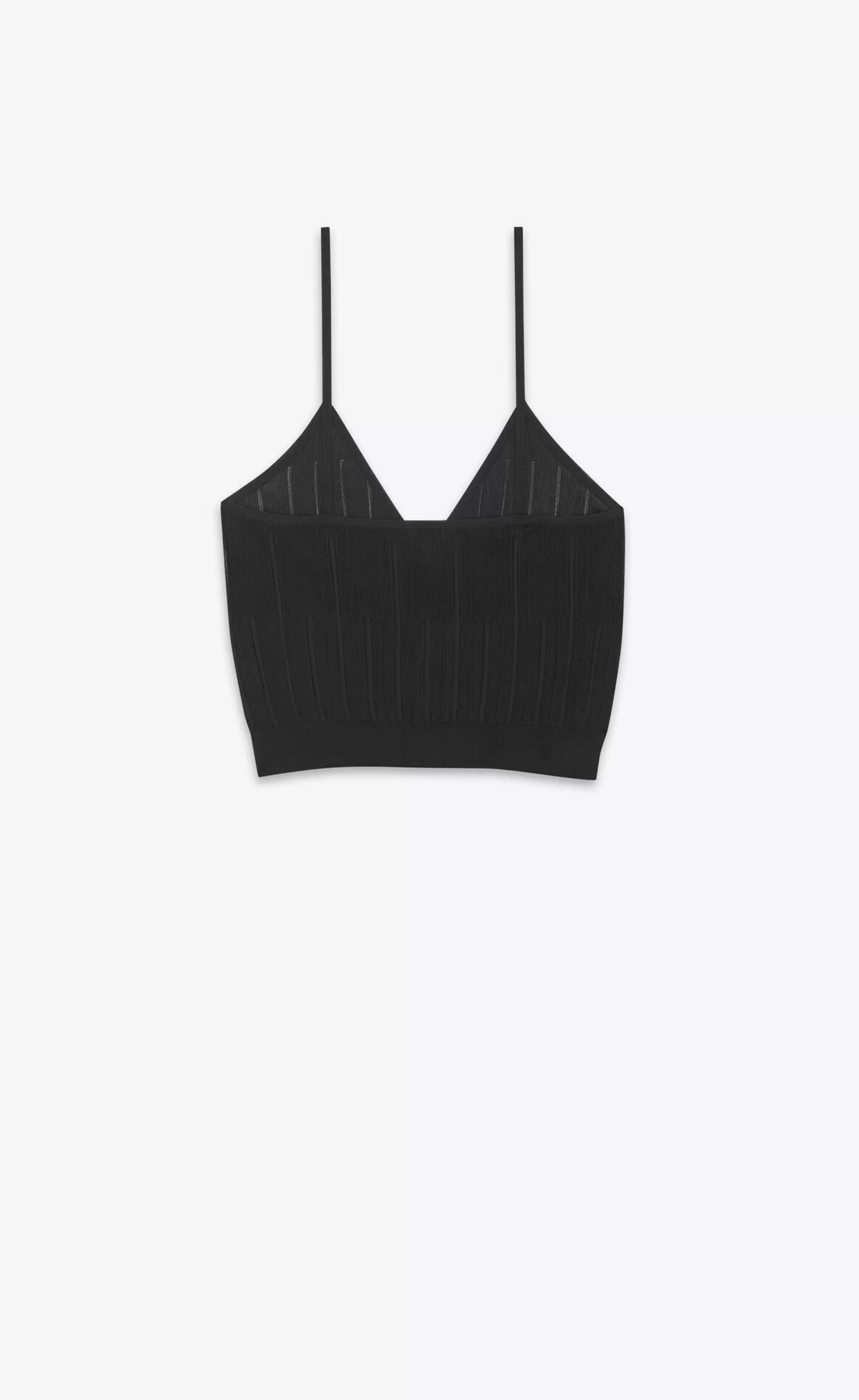 Women Saint Laurent LINGERIE AND SWIMWEAR^Tank Top In Striped Knit | | YSL.com