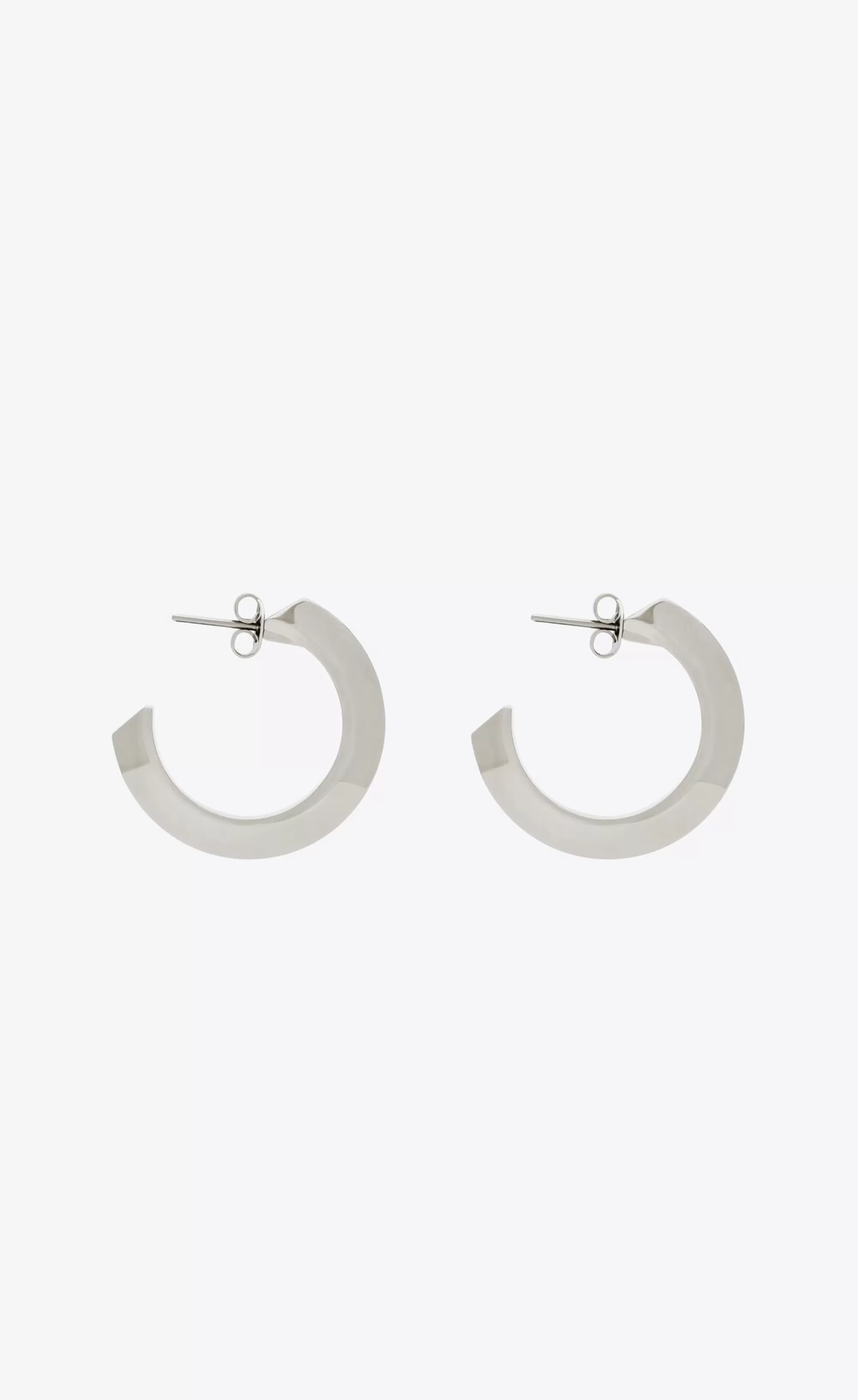 Women Saint Laurent EARRINGS^Thick Hoop Earrings In Metal | | YSL.com