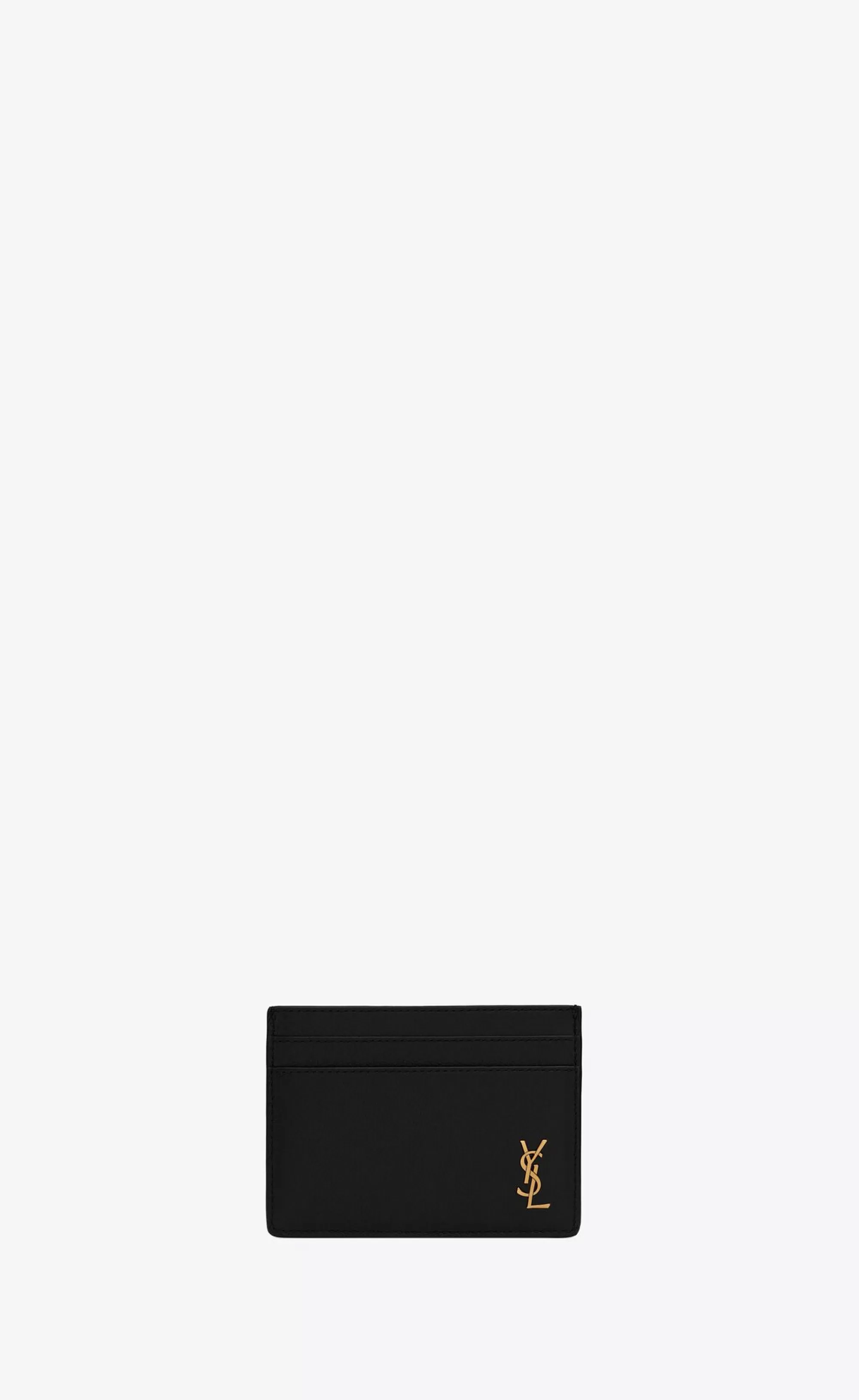 Women Saint Laurent CARD CASES^TINY CASSANDRE Card Case In Grained Leather | | YSL.com