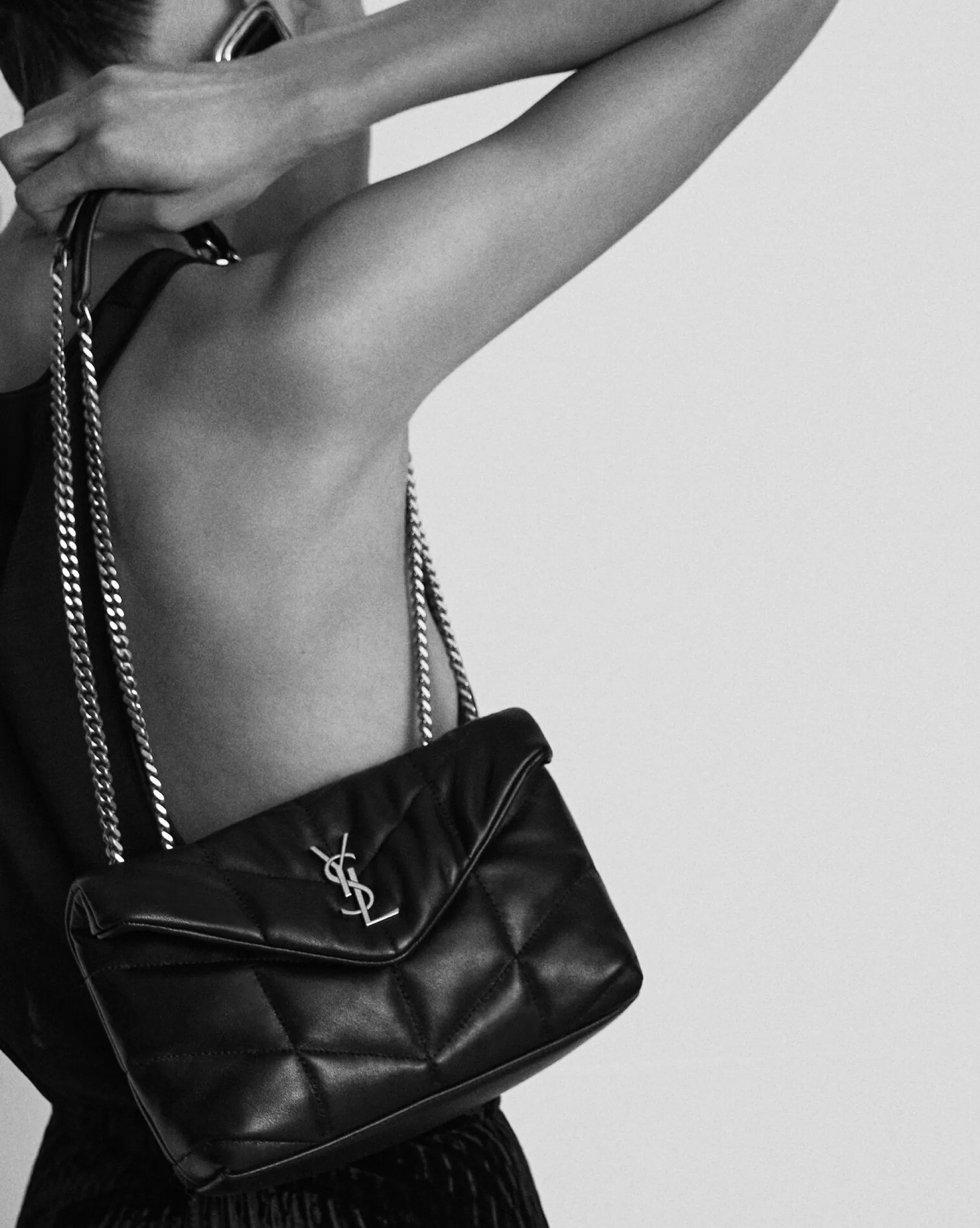 Women Saint Laurent MINI BAGS | SHOULDER BAGS^Toy PUFFER In Jersey | | YSL.com