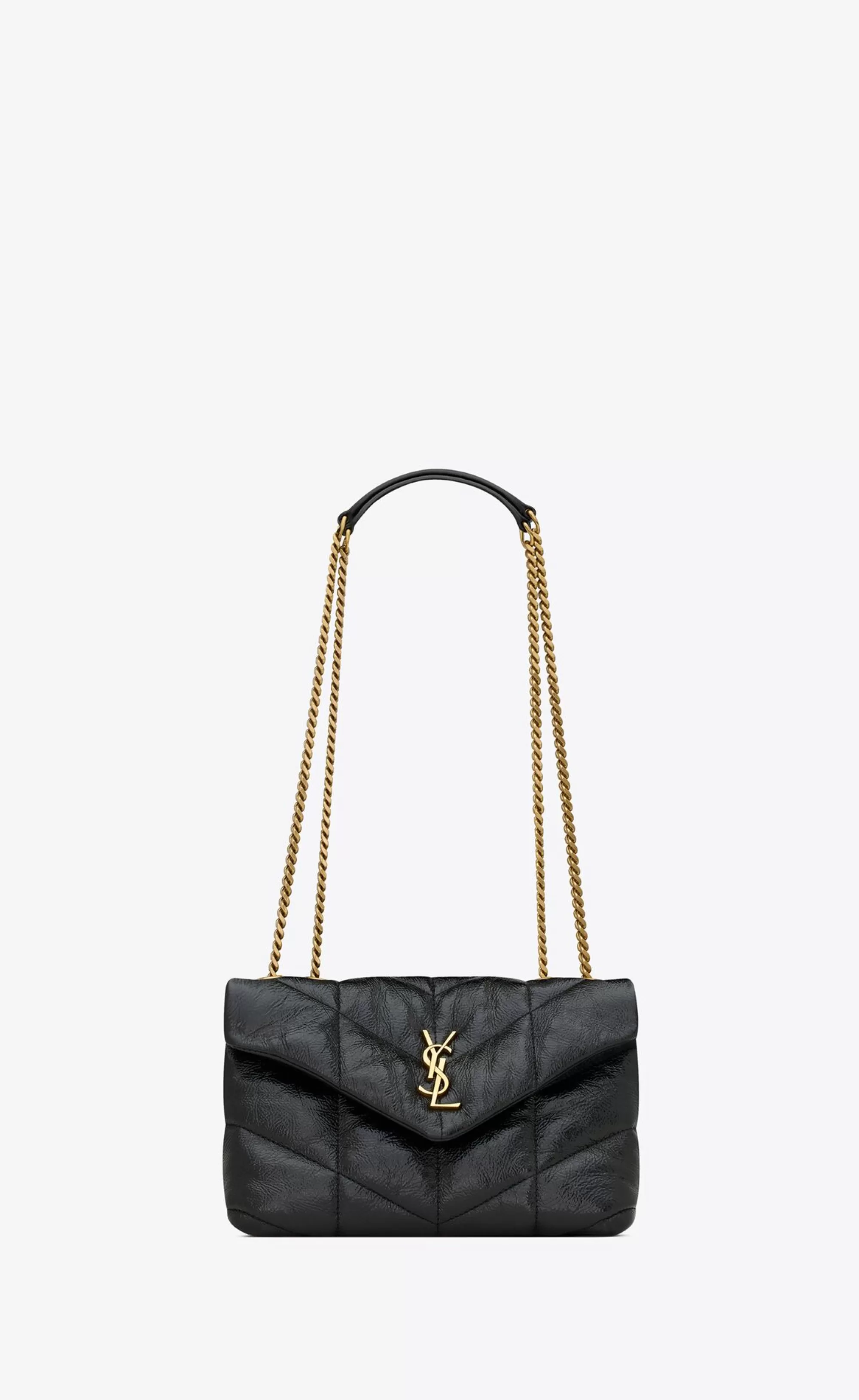 Women Saint Laurent MINI BAGS | SHOULDER BAGS^TOY PUFFER In Shiny Grained Leather | | YSL.com