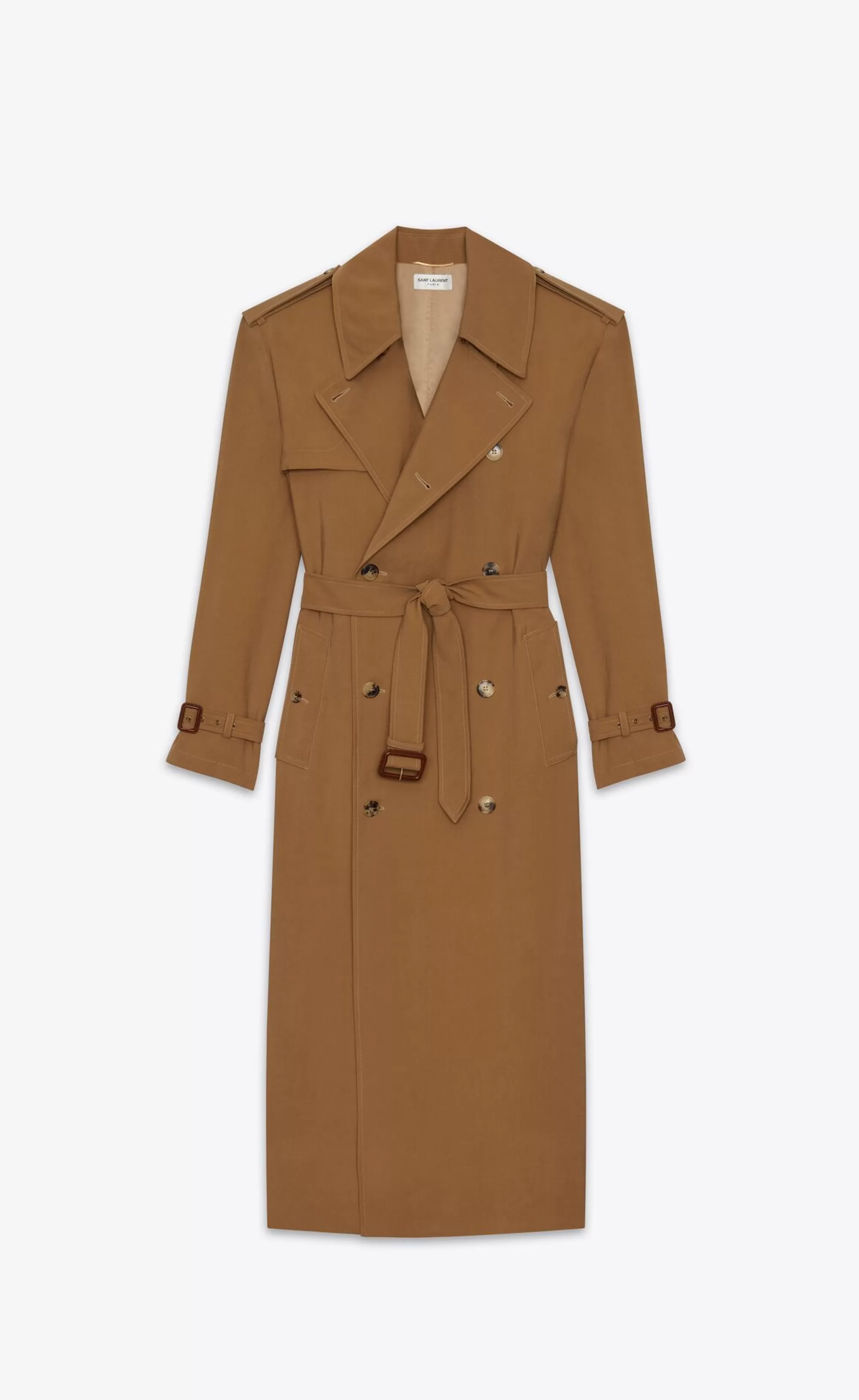 Women Saint Laurent Coats and Outerwear^Trench Coat In Twill | | YSL.com