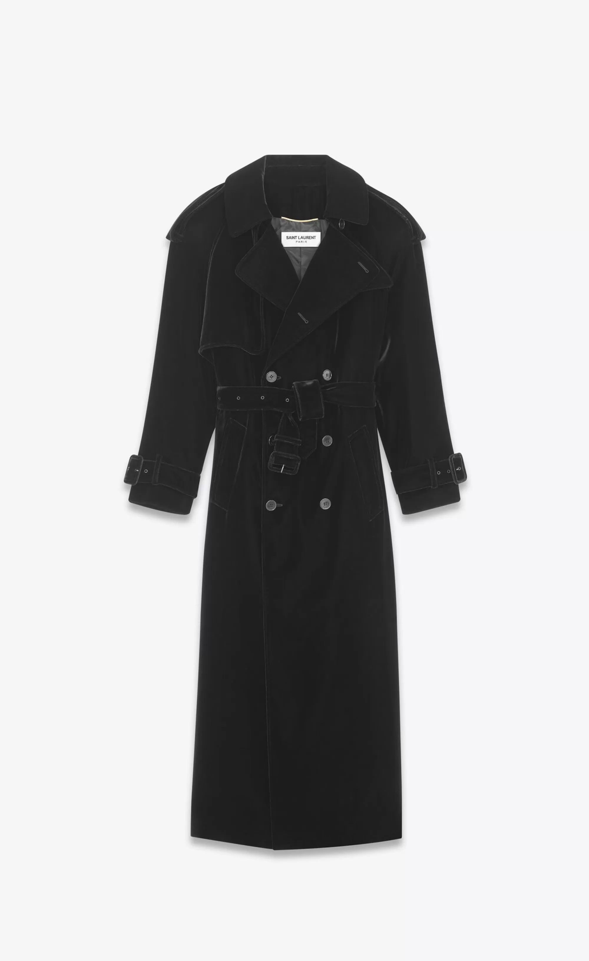 Women Saint Laurent Coats and Outerwear^Trench Coat In Velvet | | YSL.com