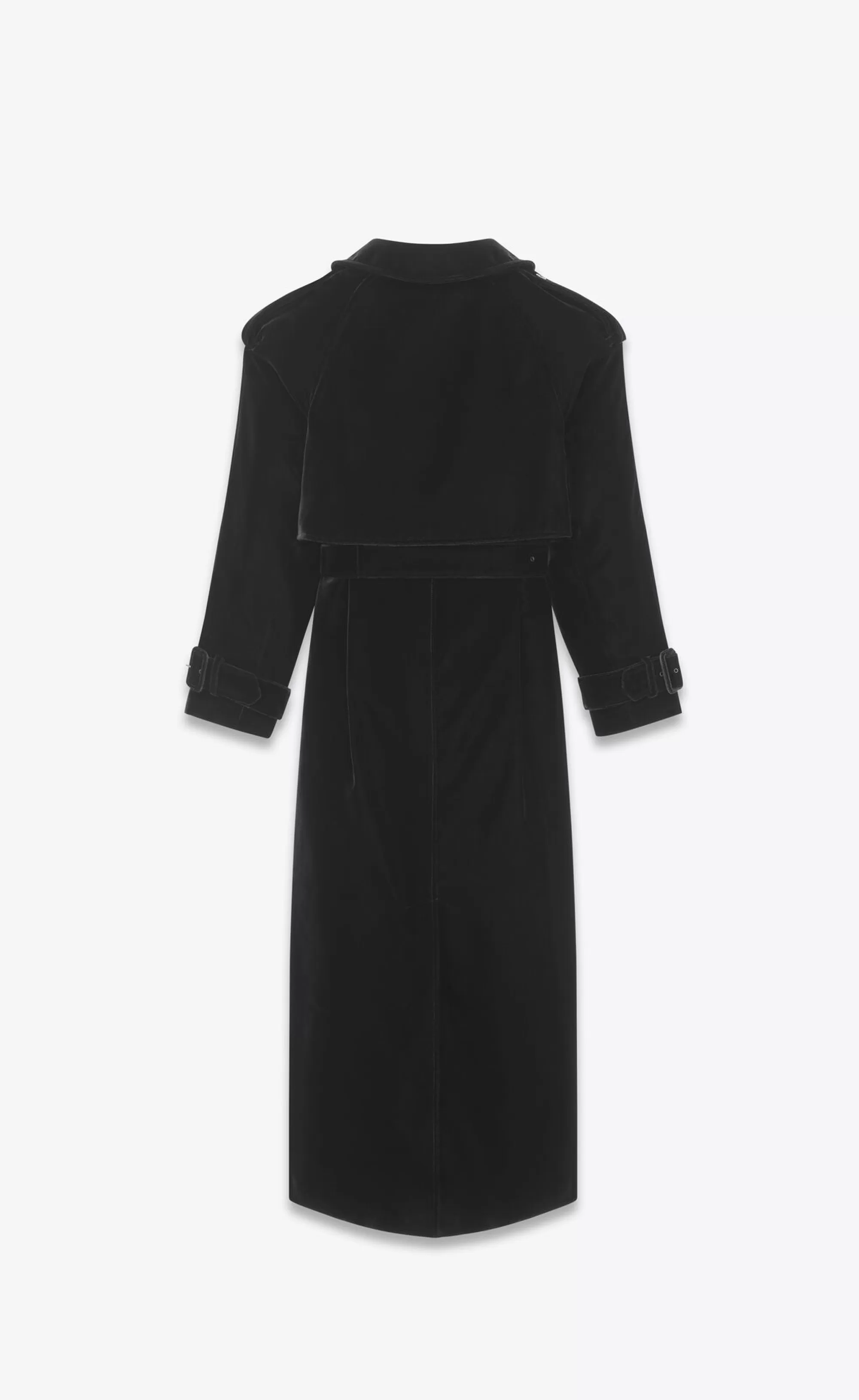 Women Saint Laurent Coats and Outerwear^Trench Coat In Velvet | | YSL.com