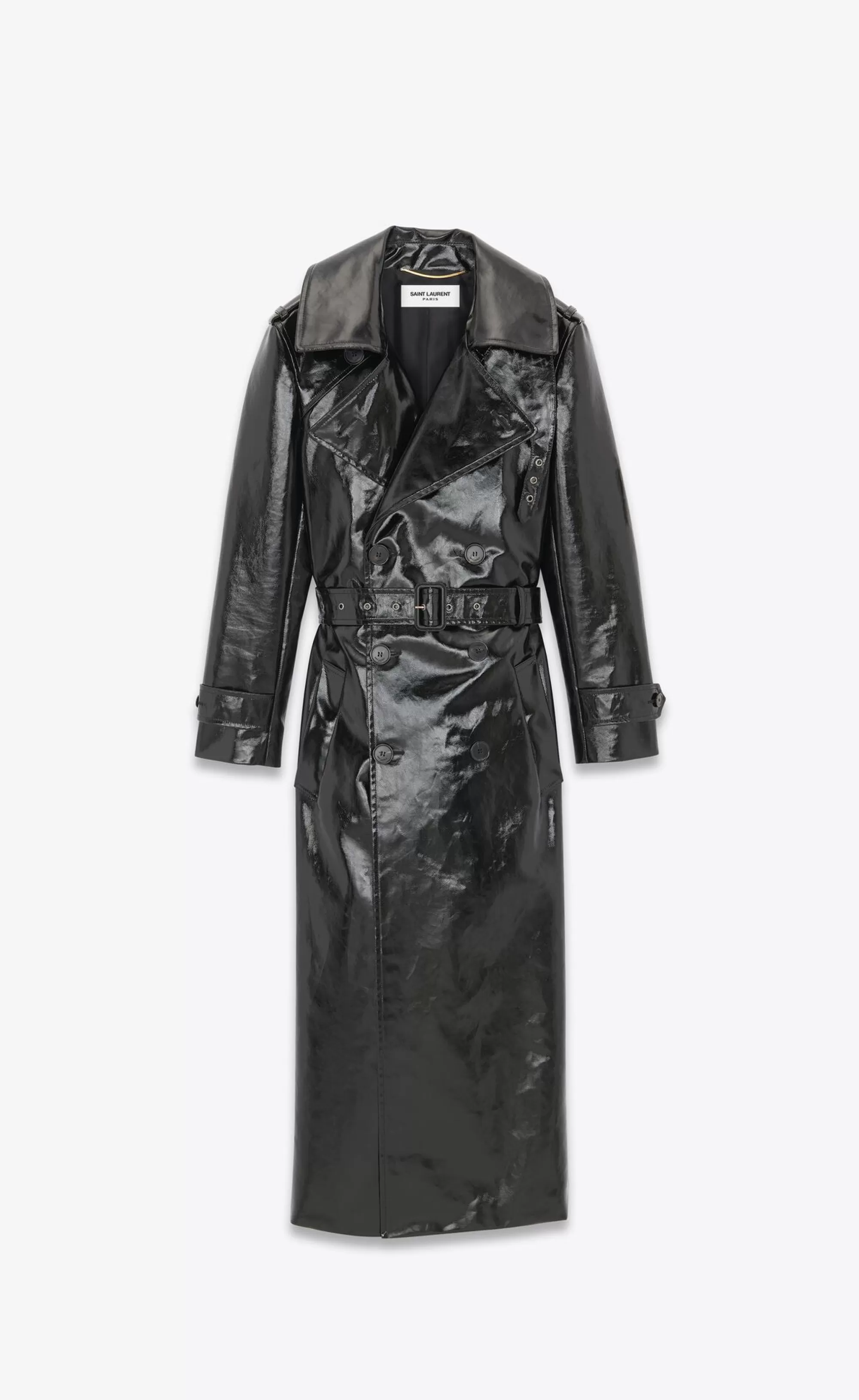 Women Saint Laurent Coats and Outerwear^Trench Coat In Vinyl | | YSL.com