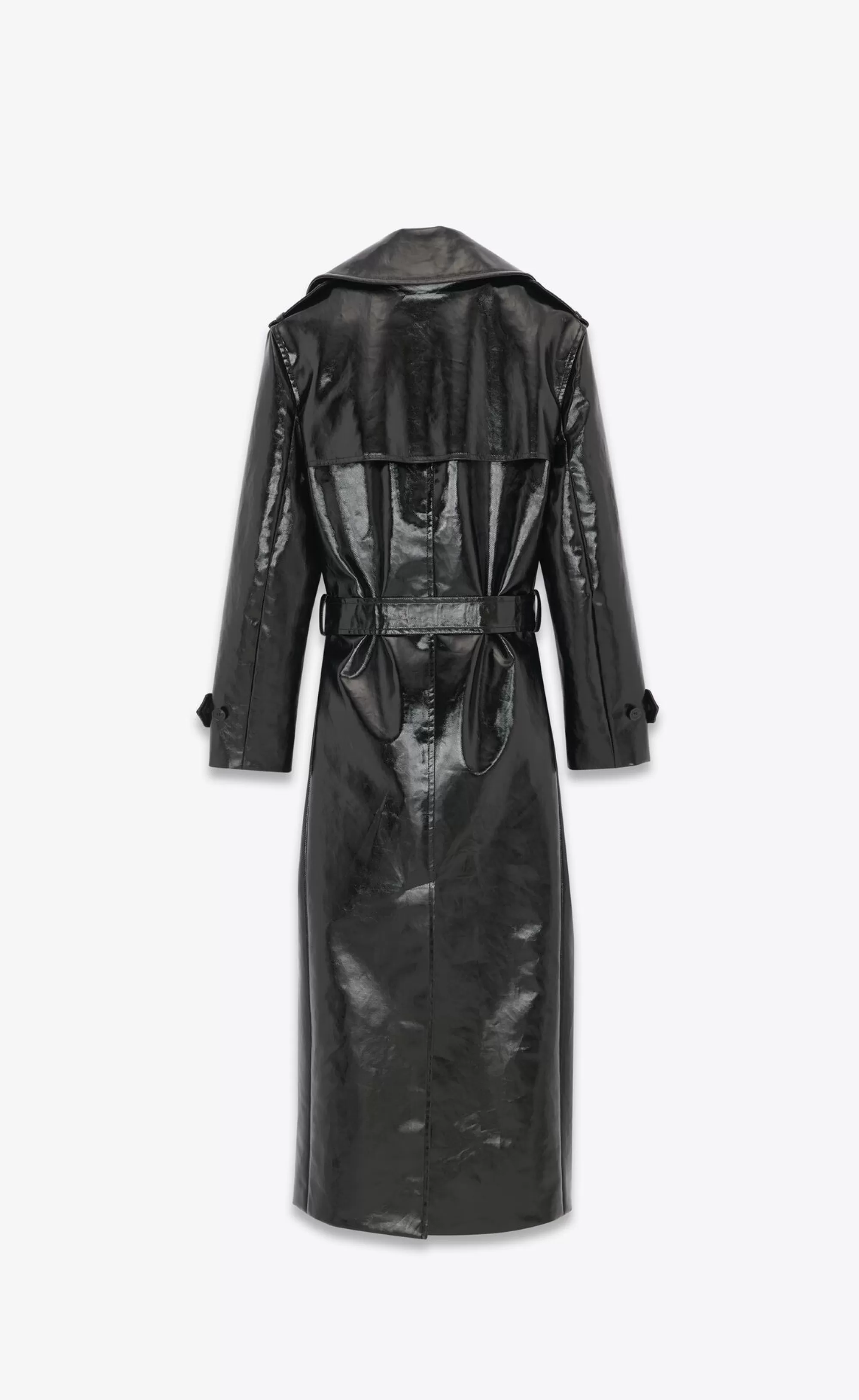 Women Saint Laurent Coats and Outerwear^Trench Coat In Vinyl | | YSL.com